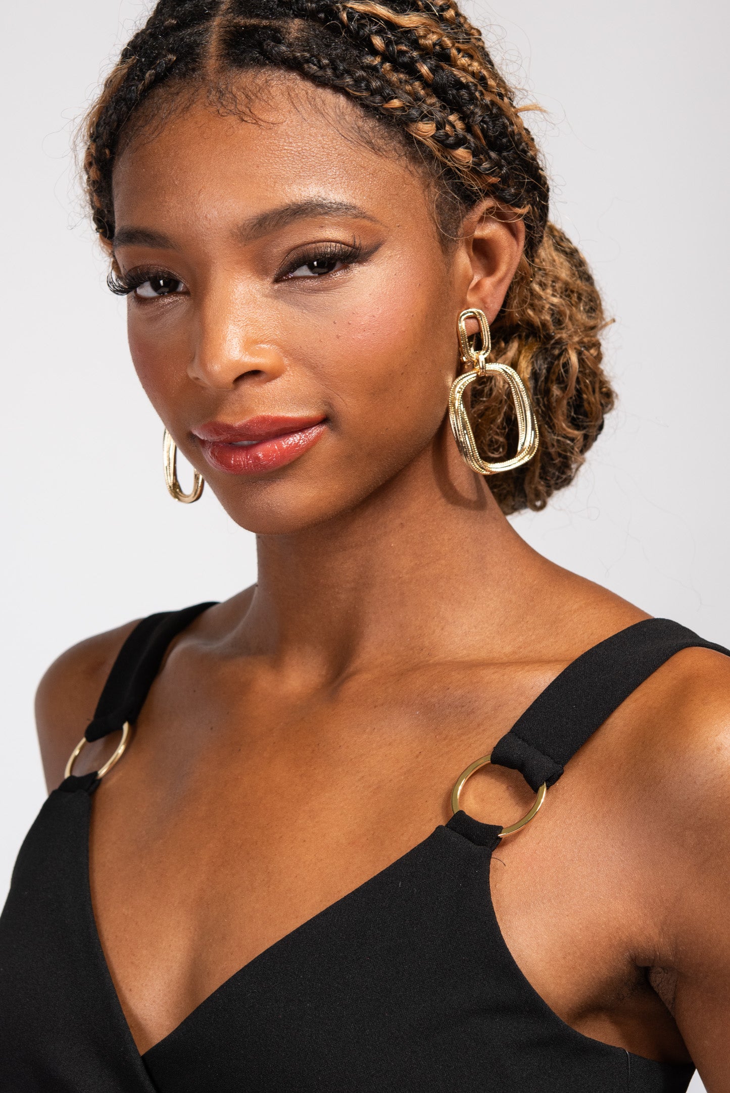 Daniela Rope Textured Dangle Clip-On Earrings