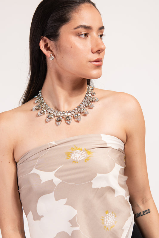 Ramona Teardrop Geometric Necklace & Earring Set