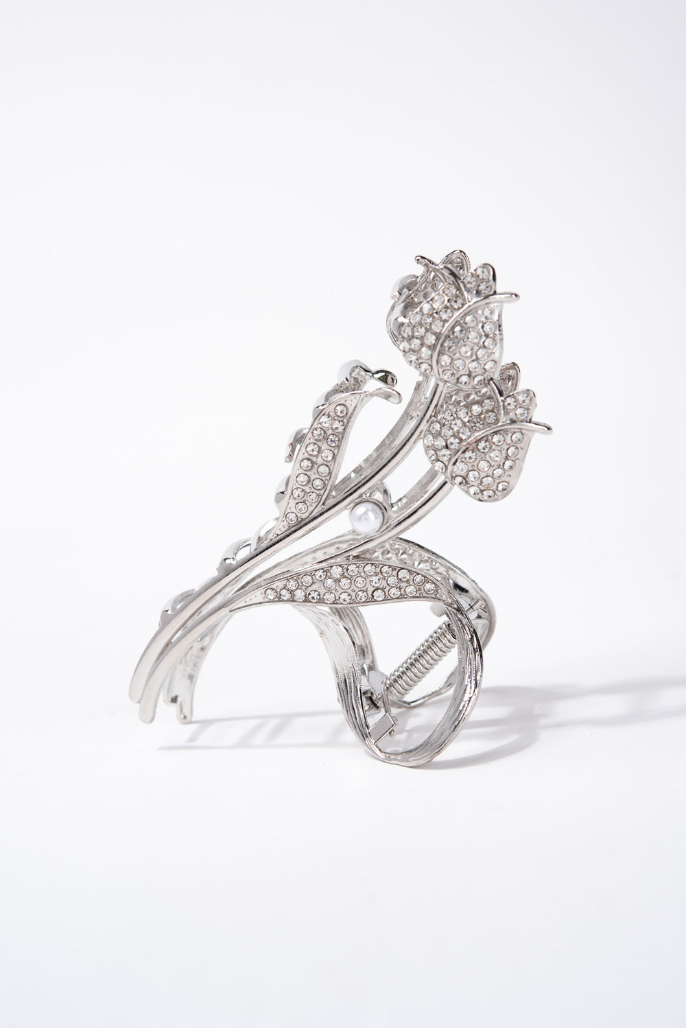 Becca Rose Rhinestone Hair Claw Clip | Silver