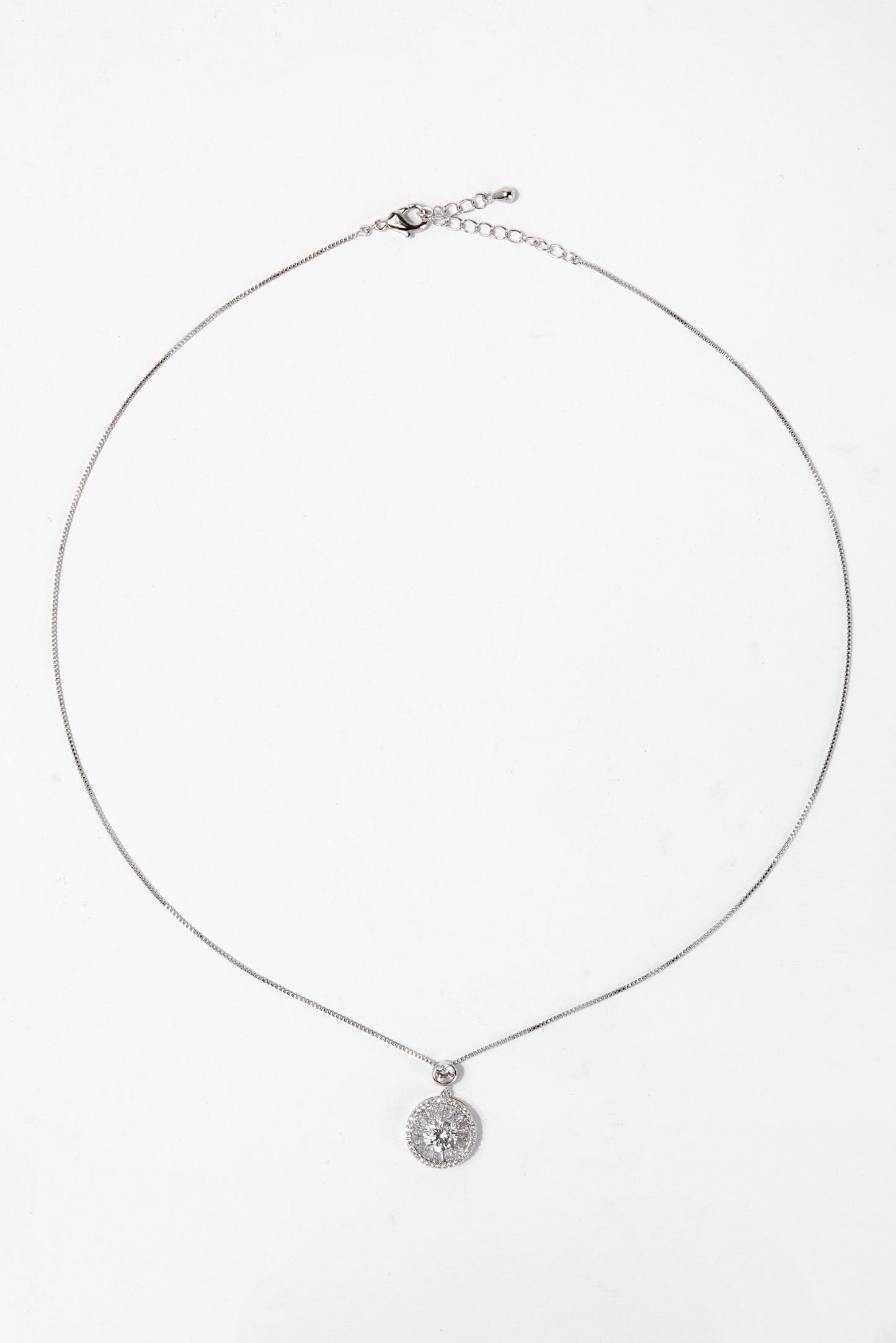 Griselda CZ White Gold Plated Necklace