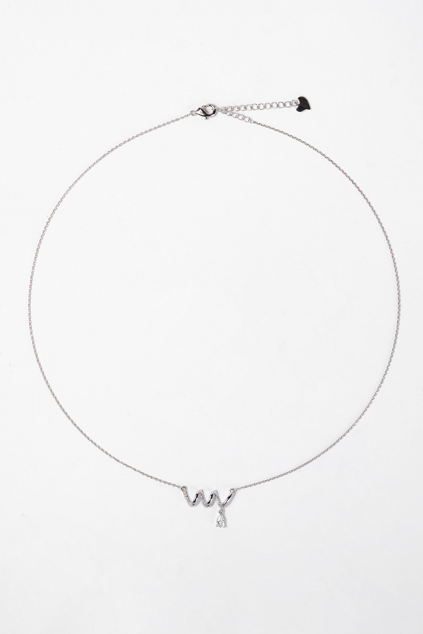 Esme Swirl CZ Dangle Necklace