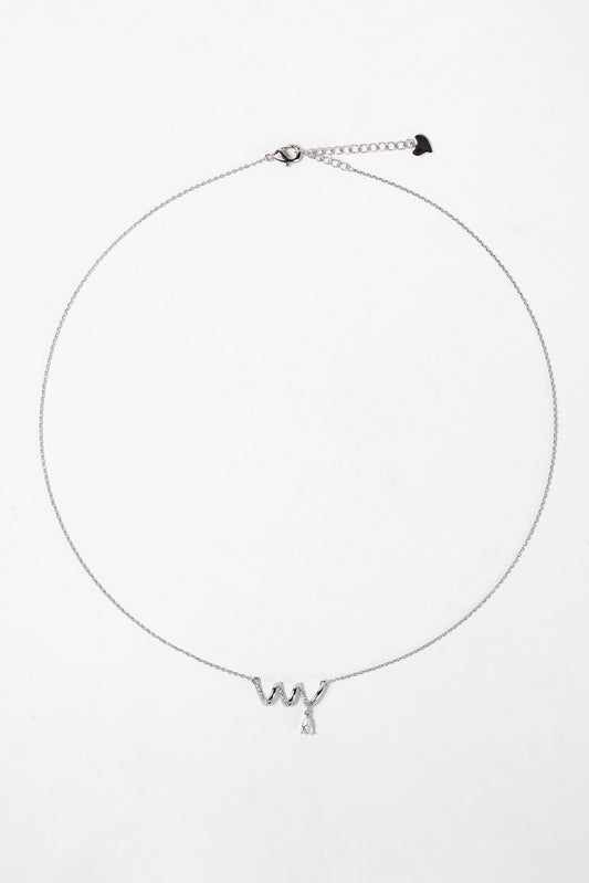 Esme Swirl CZ Dangle Necklace