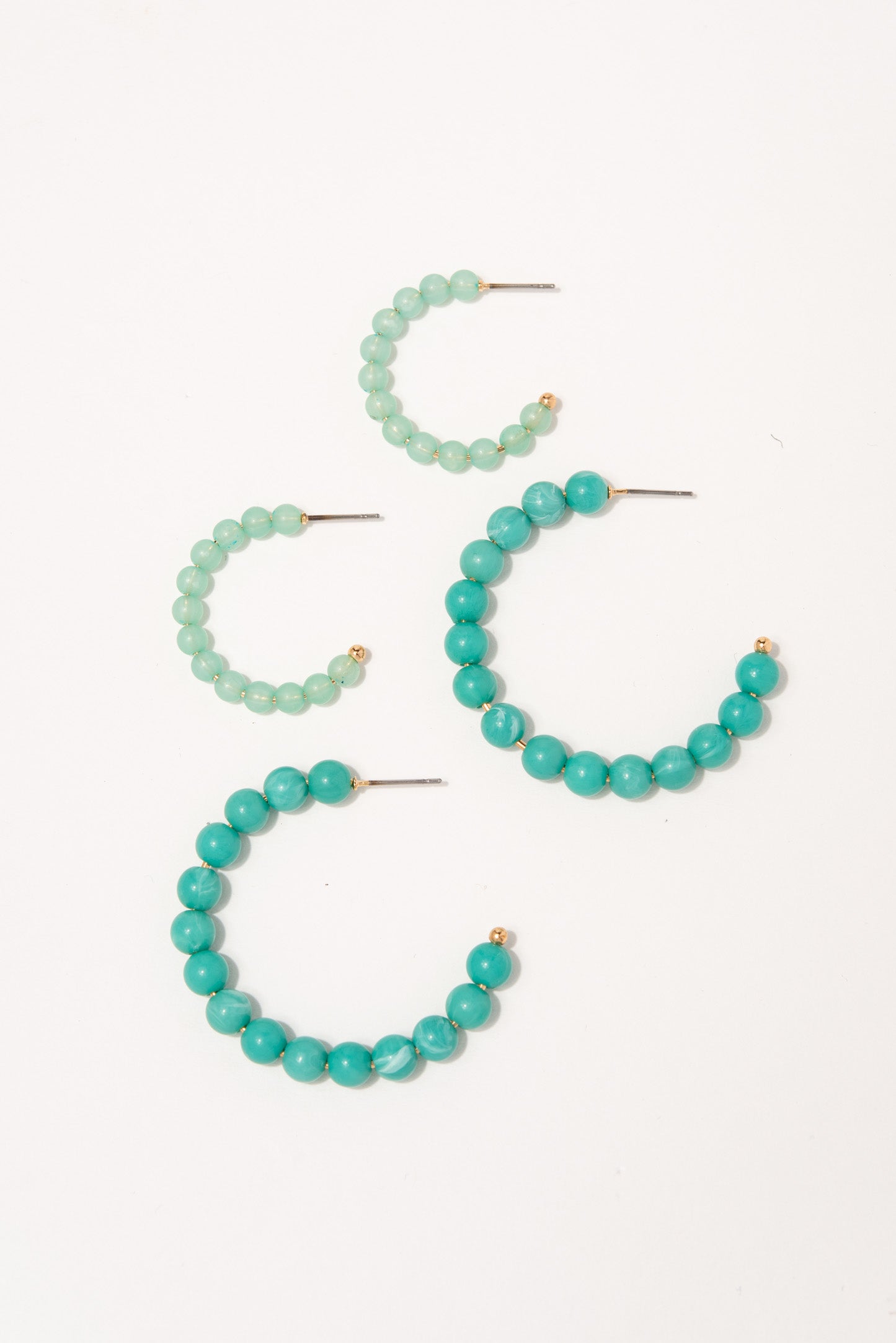 Cassie Beaded Hoop Earrings Set