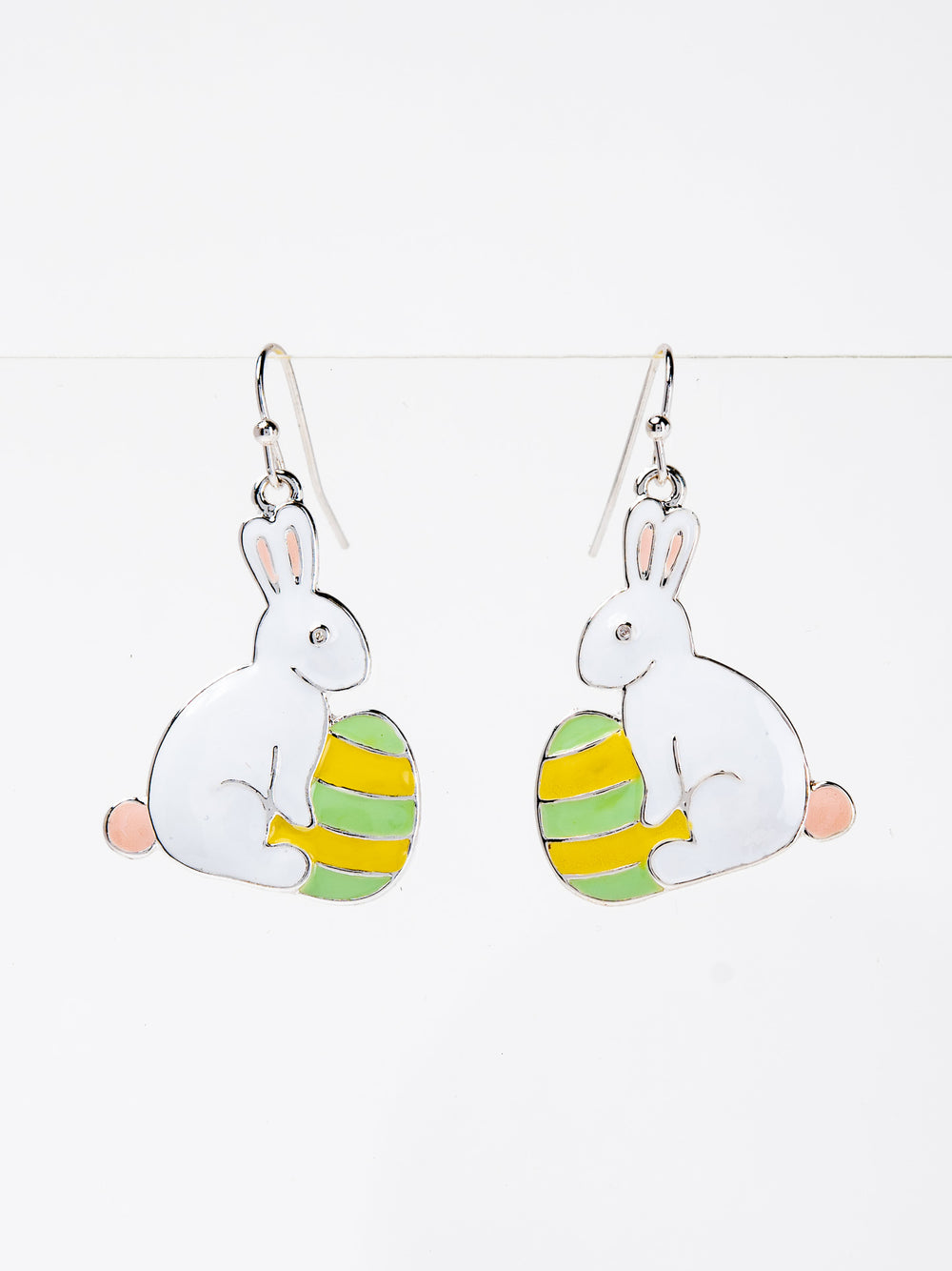 Avery Easter Bunny Egg Enamel Coated Earrings