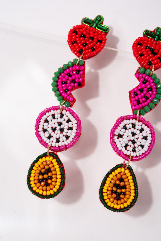 Franky Fruit Dangle Beaded Earrings
