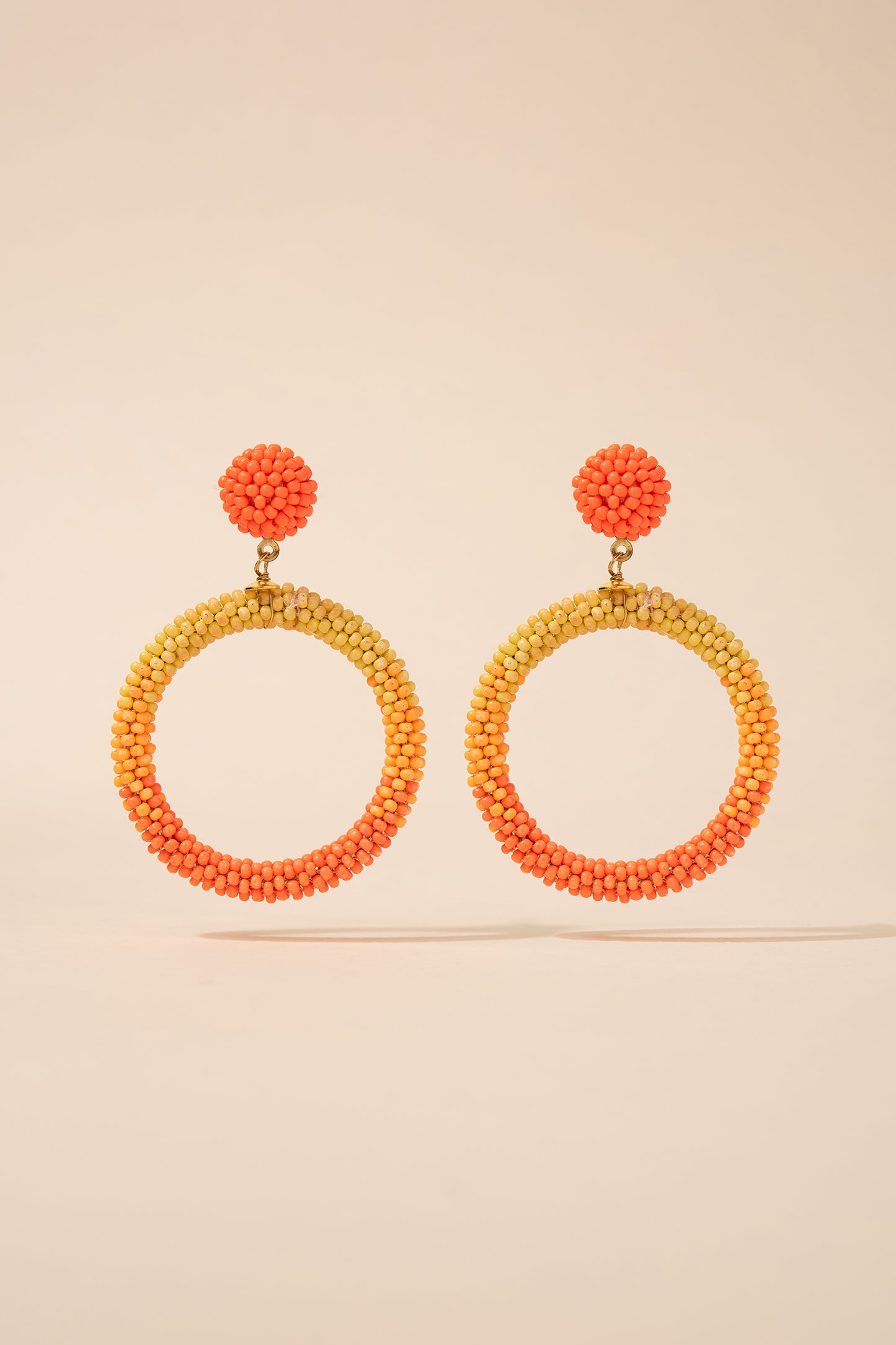 Anais Beaded Circle Earrings