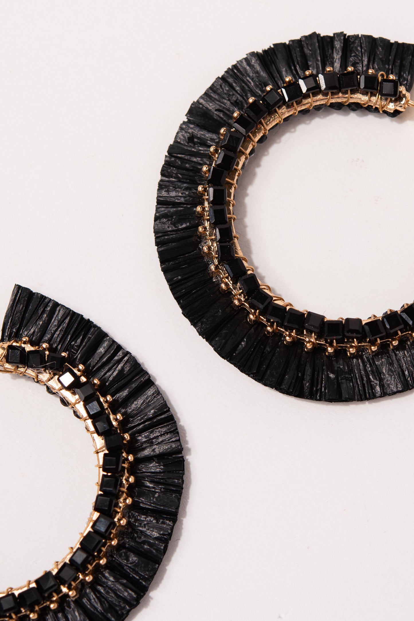 Chloe Fringe Open Hoop Earrings