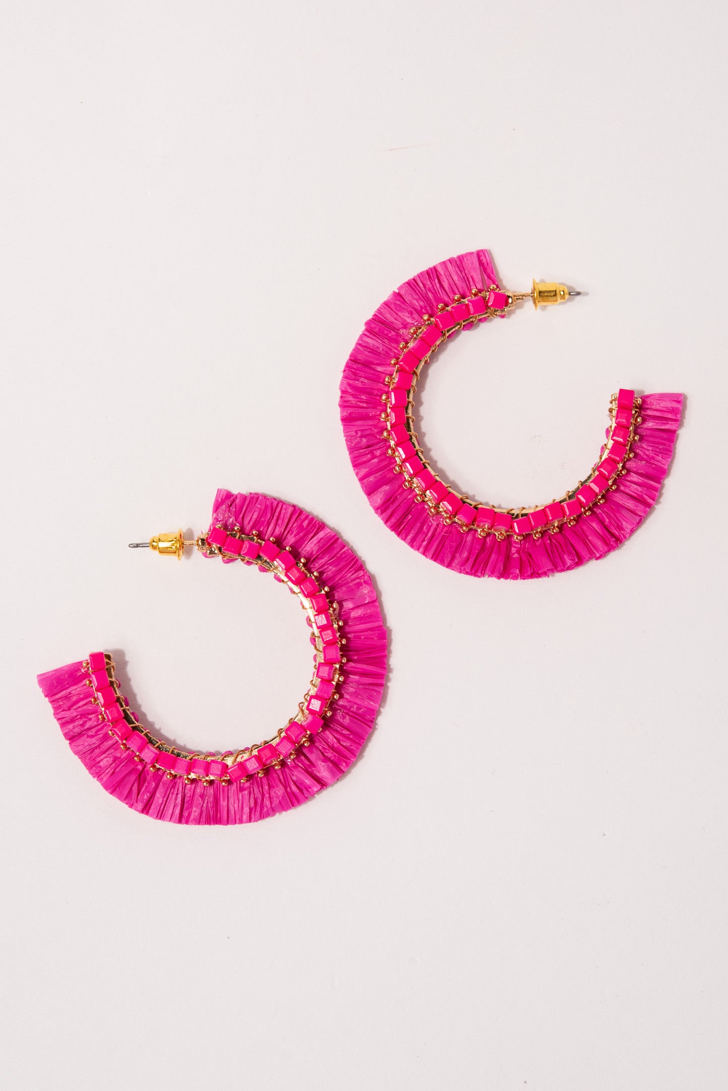 Chloe Fringe Open Hoop Earrings