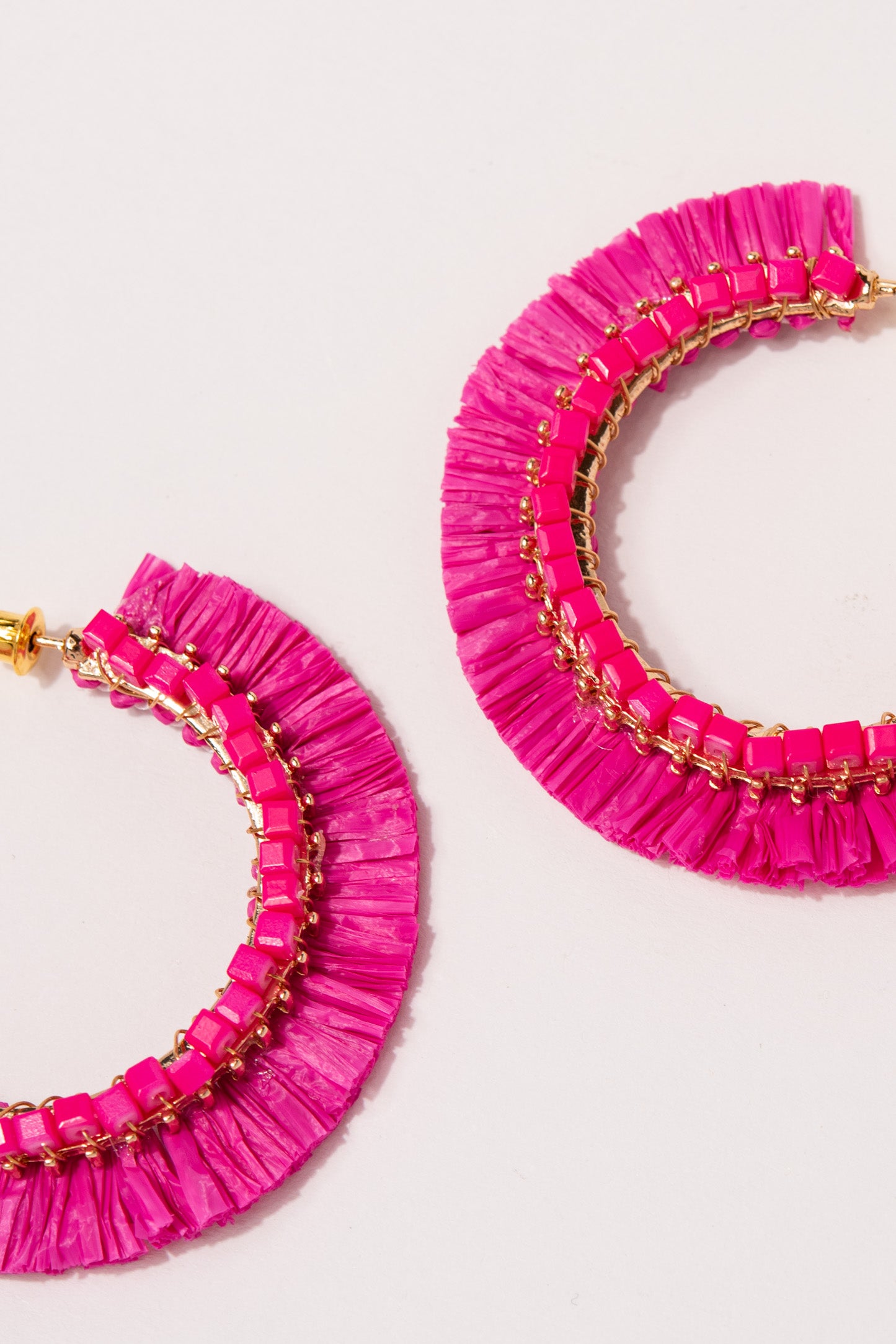 Chloe Fringe Open Hoop Earrings
