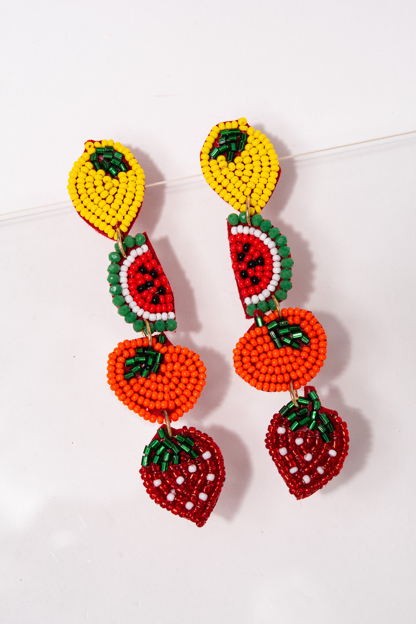 Meli Fruit Dangle Beaded Earrings