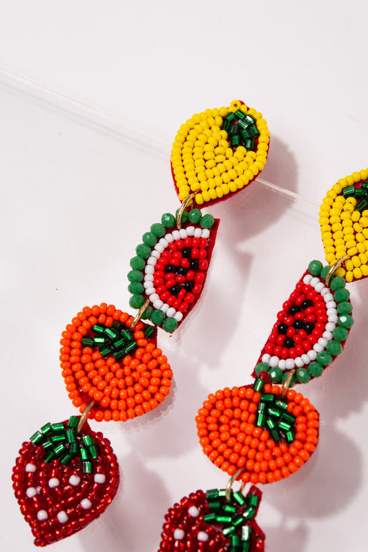 Meli Fruit Dangle Beaded Earrings