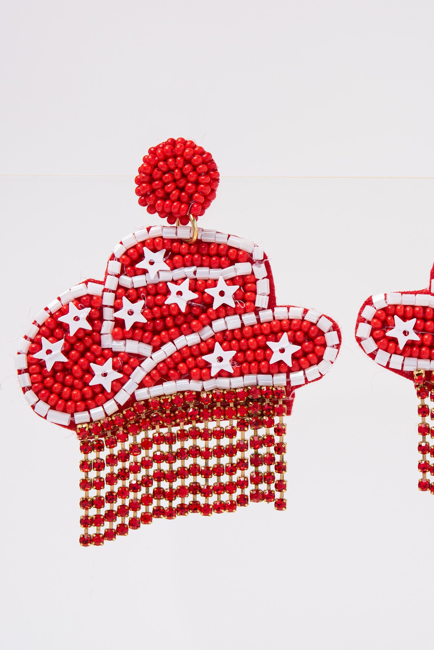Blake Cowboy Hat Game Day Beaded Earrings