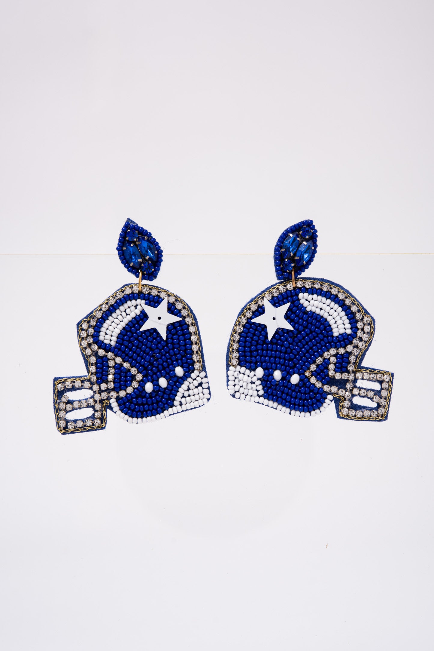 Game Day Foot Ball Helmet Beaded Earrings
