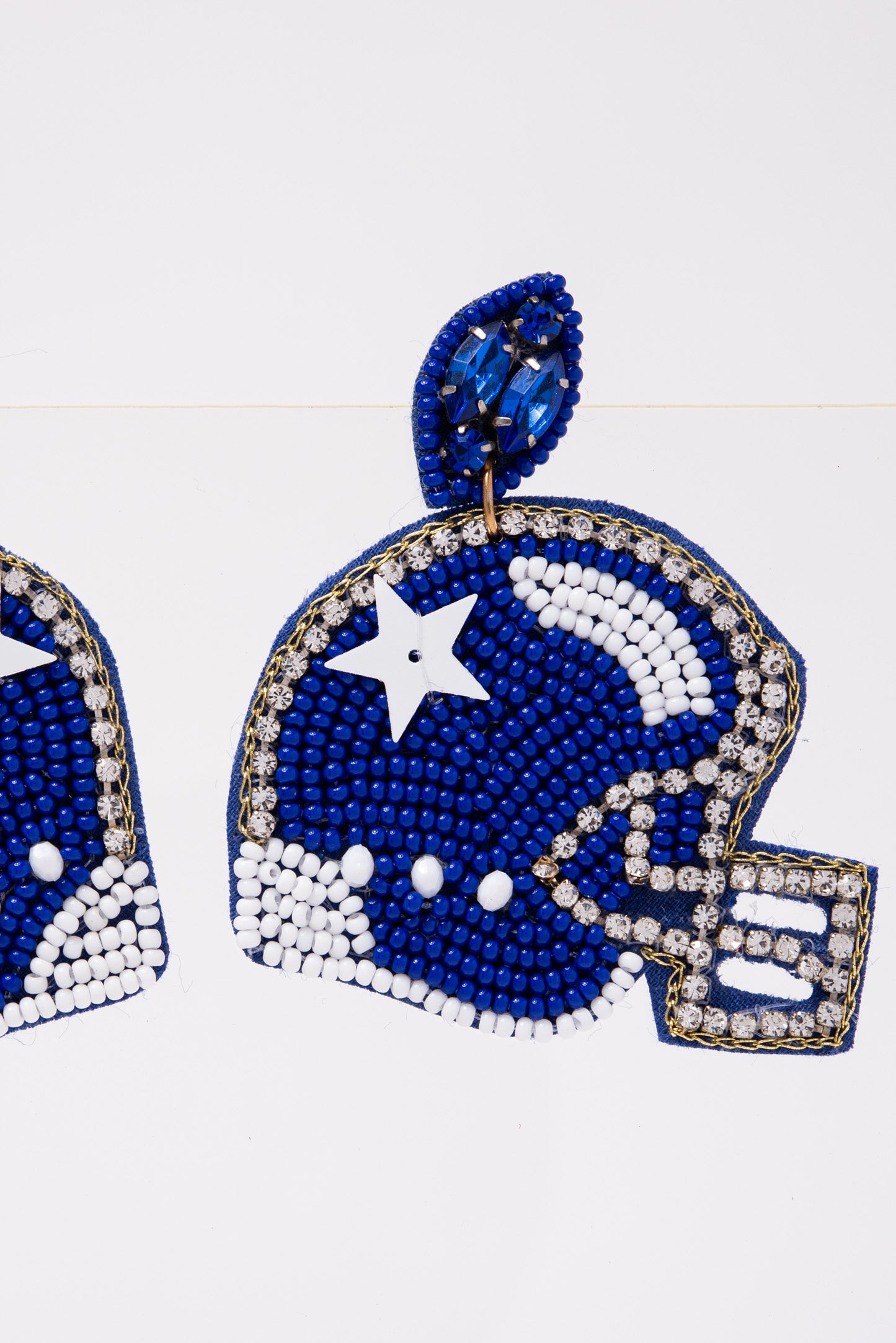 Game Day Foot Ball Helmet Beaded Earrings