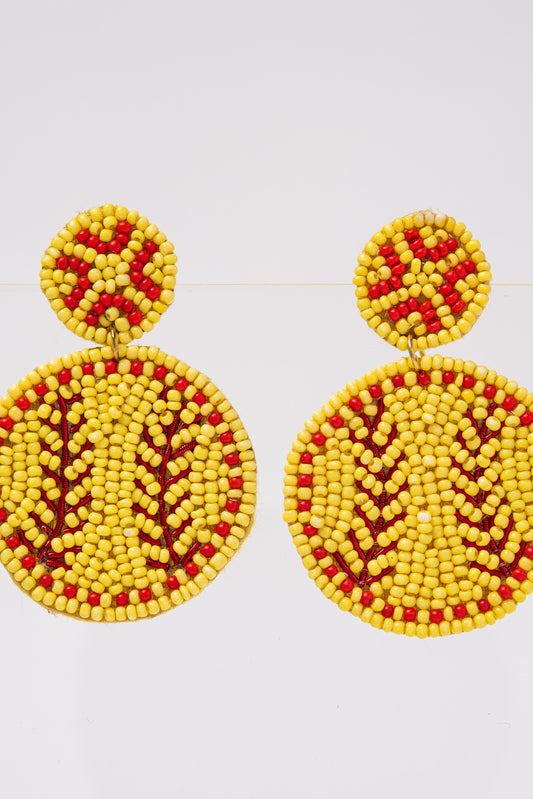 Softball Game Day Dangle Earrings