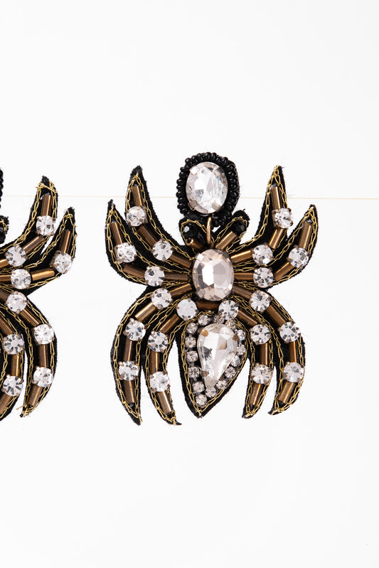 Casey Spider Beaded Stud Earrings