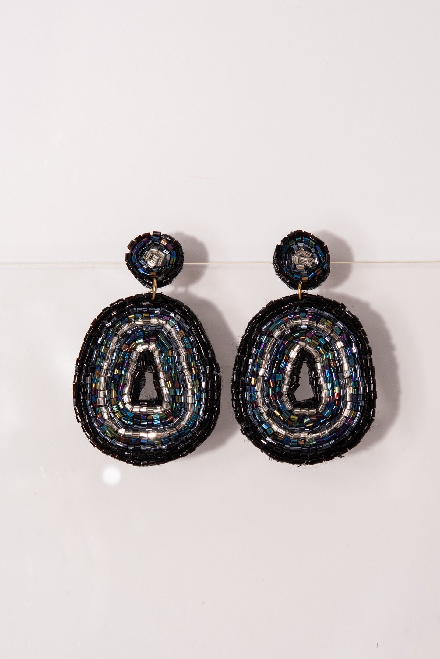 Oliva Abstract Seed Bead Earrings
