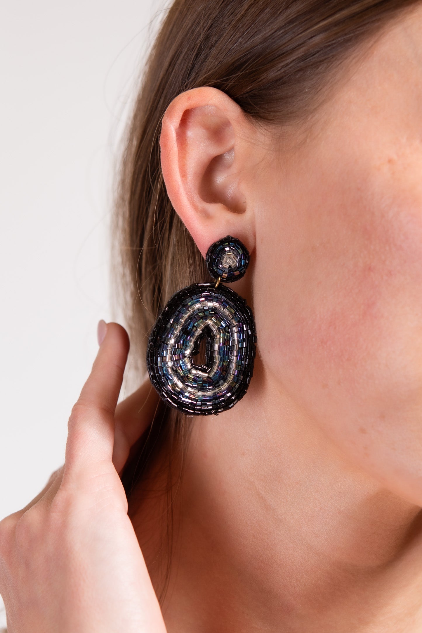 Oliva Abstract Seed Bead Earrings