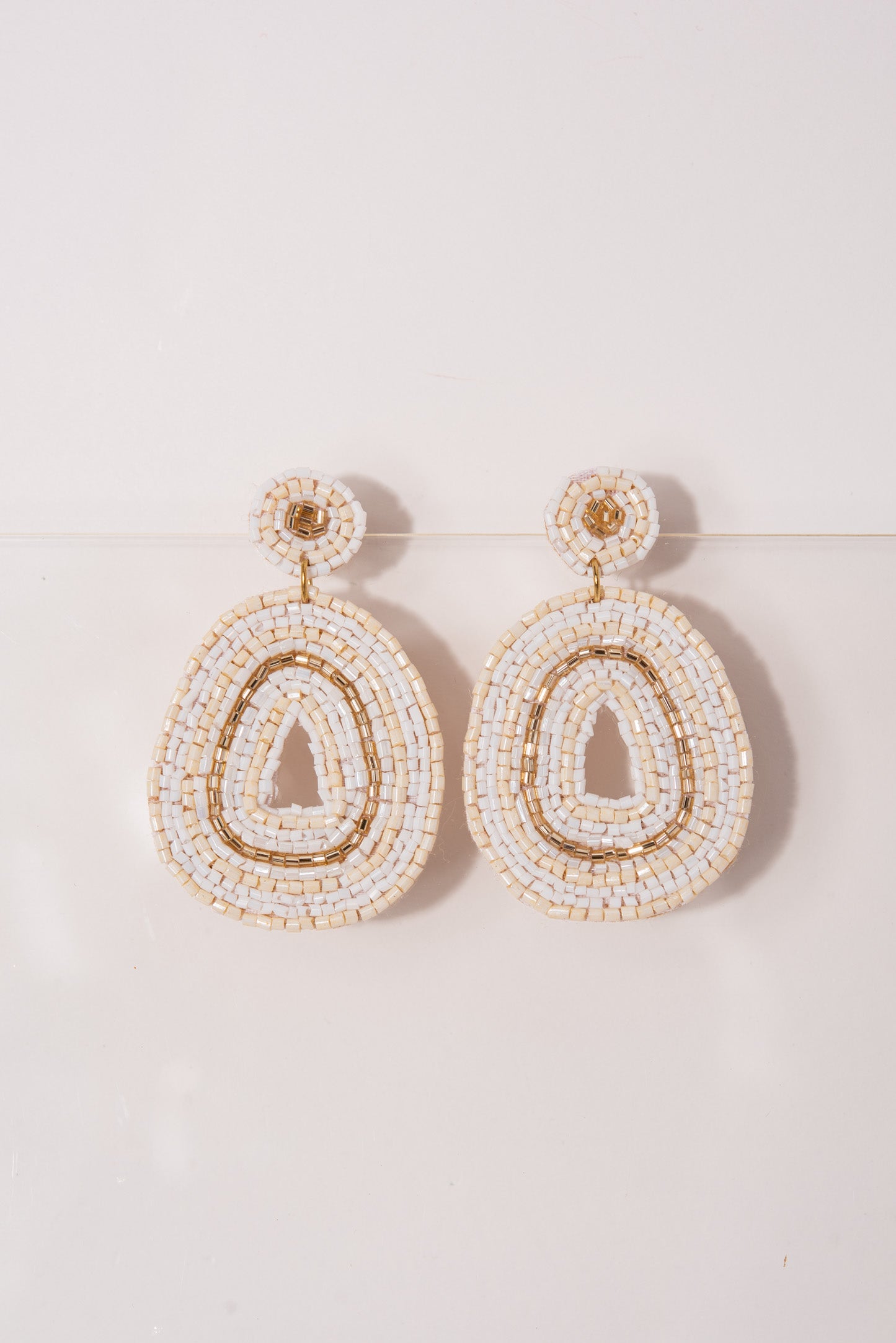 Oliva Abstract Seed Bead Earrings