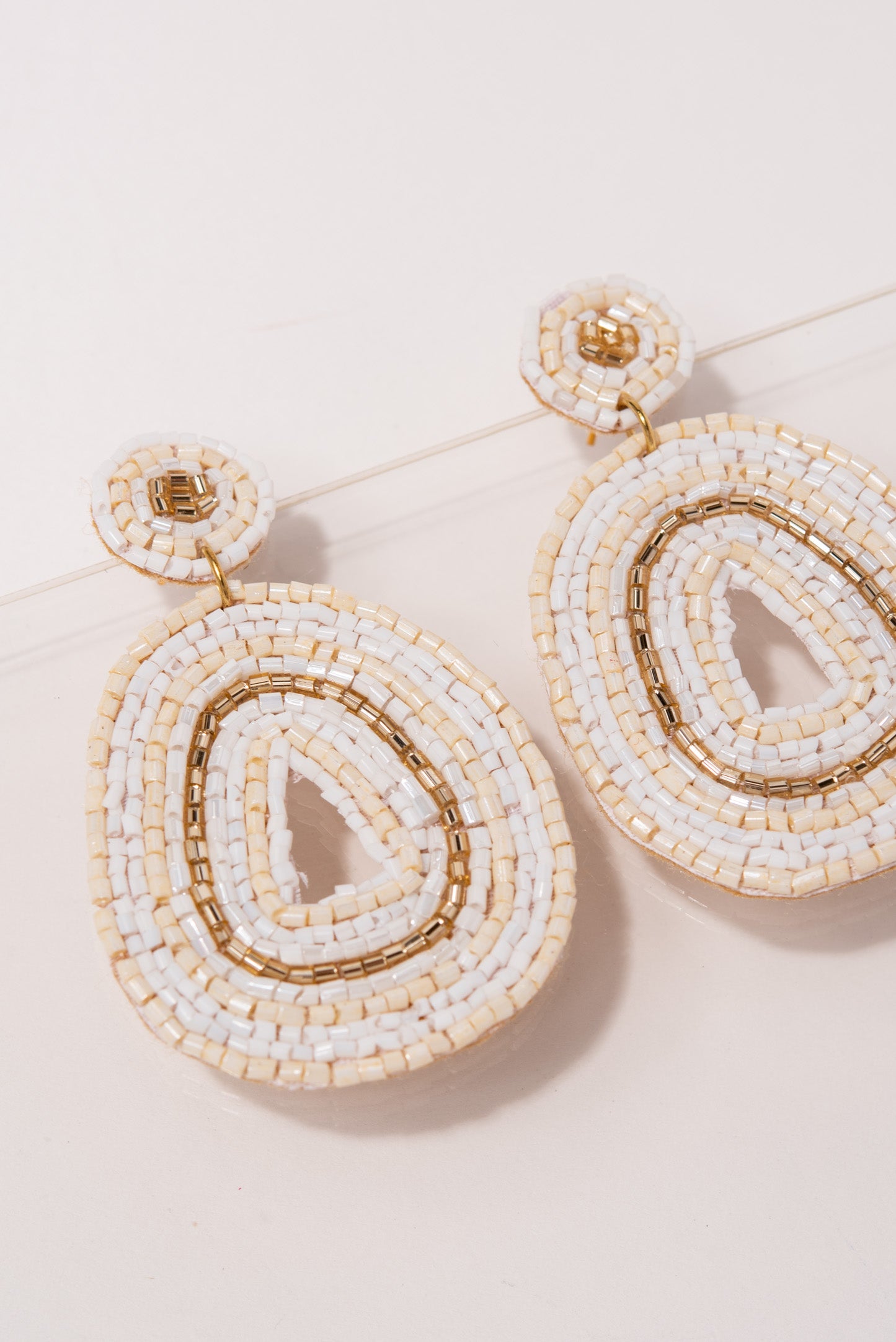 Oliva Abstract Seed Bead Earrings