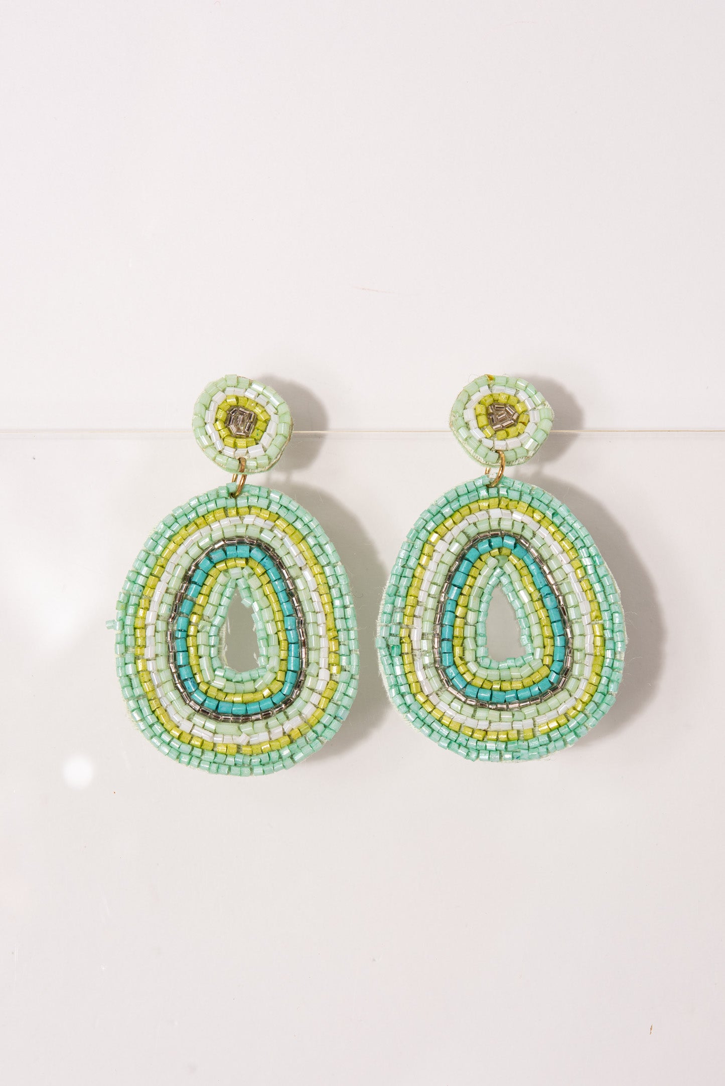 Oliva Abstract Seed Bead Earrings