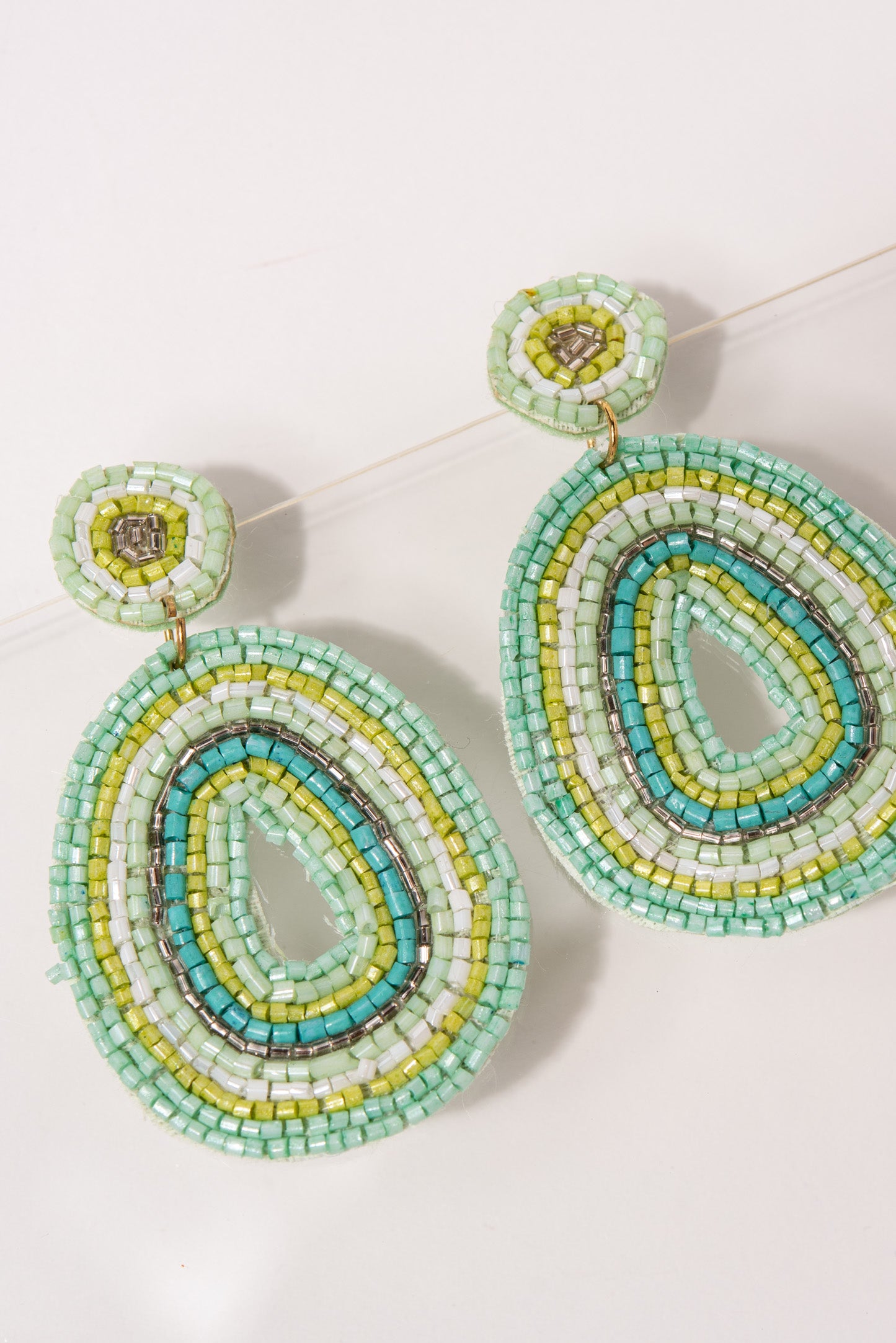 Oliva Abstract Seed Bead Earrings