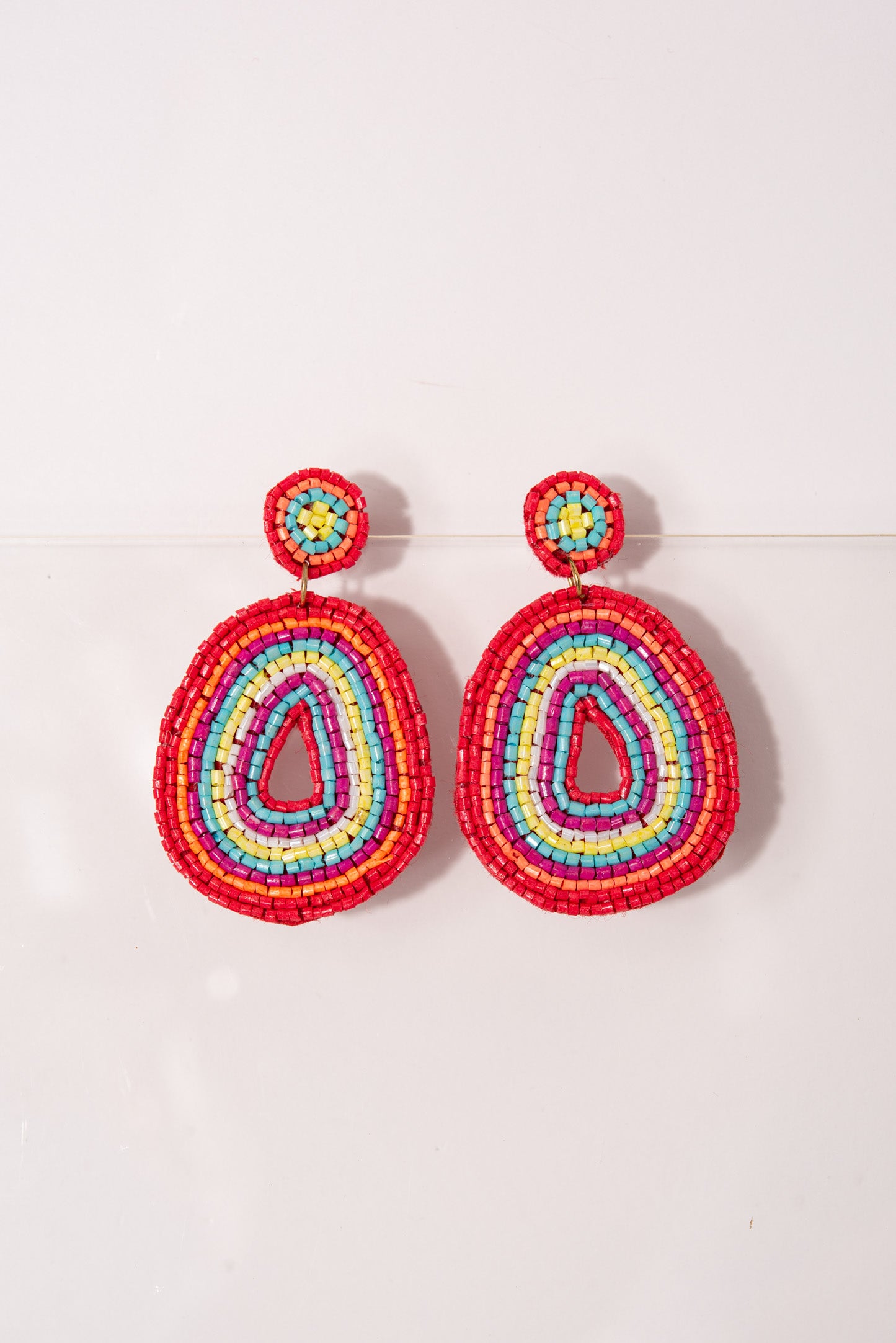 Oliva Abstract Seed Bead Earrings