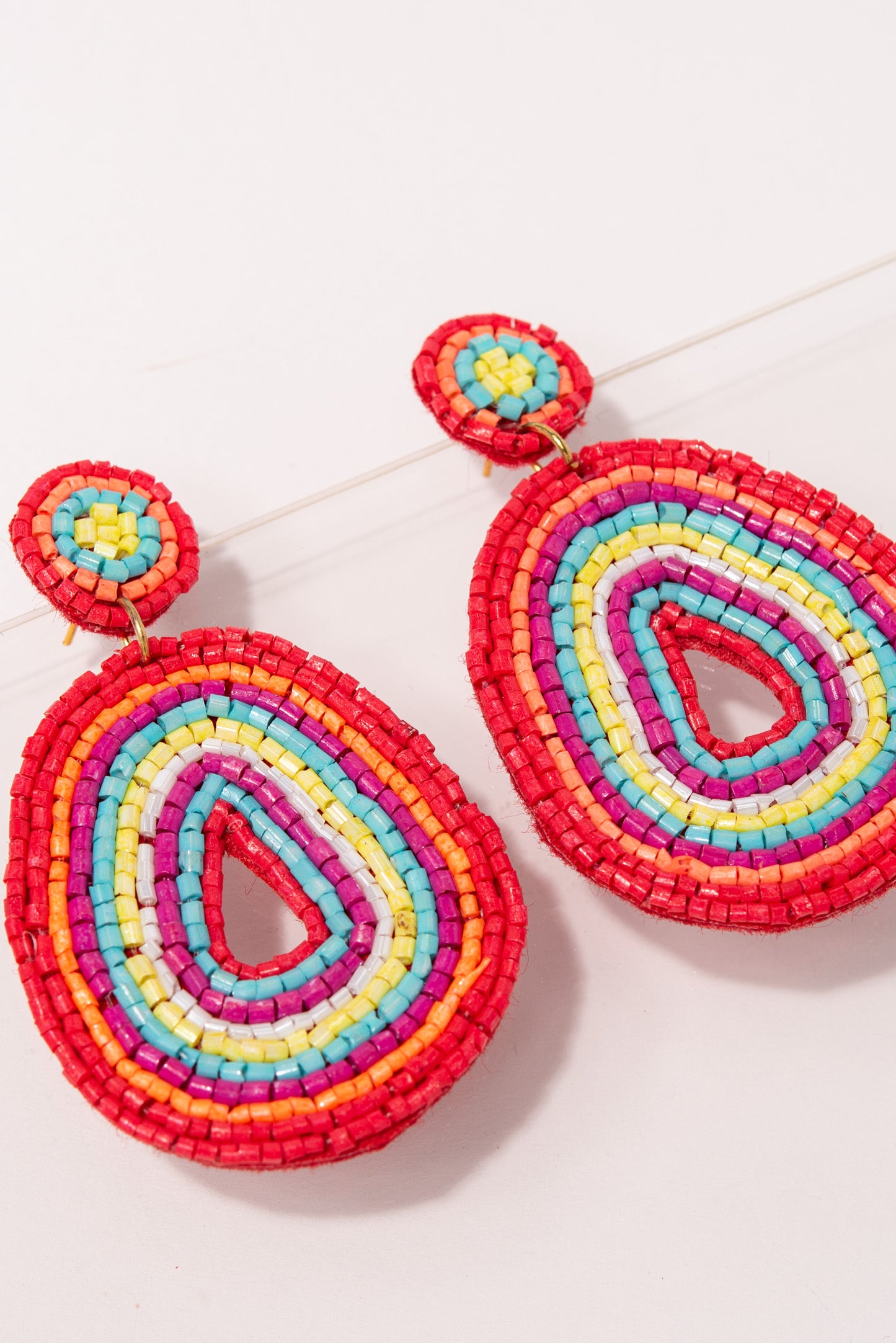 Oliva Abstract Seed Bead Earrings