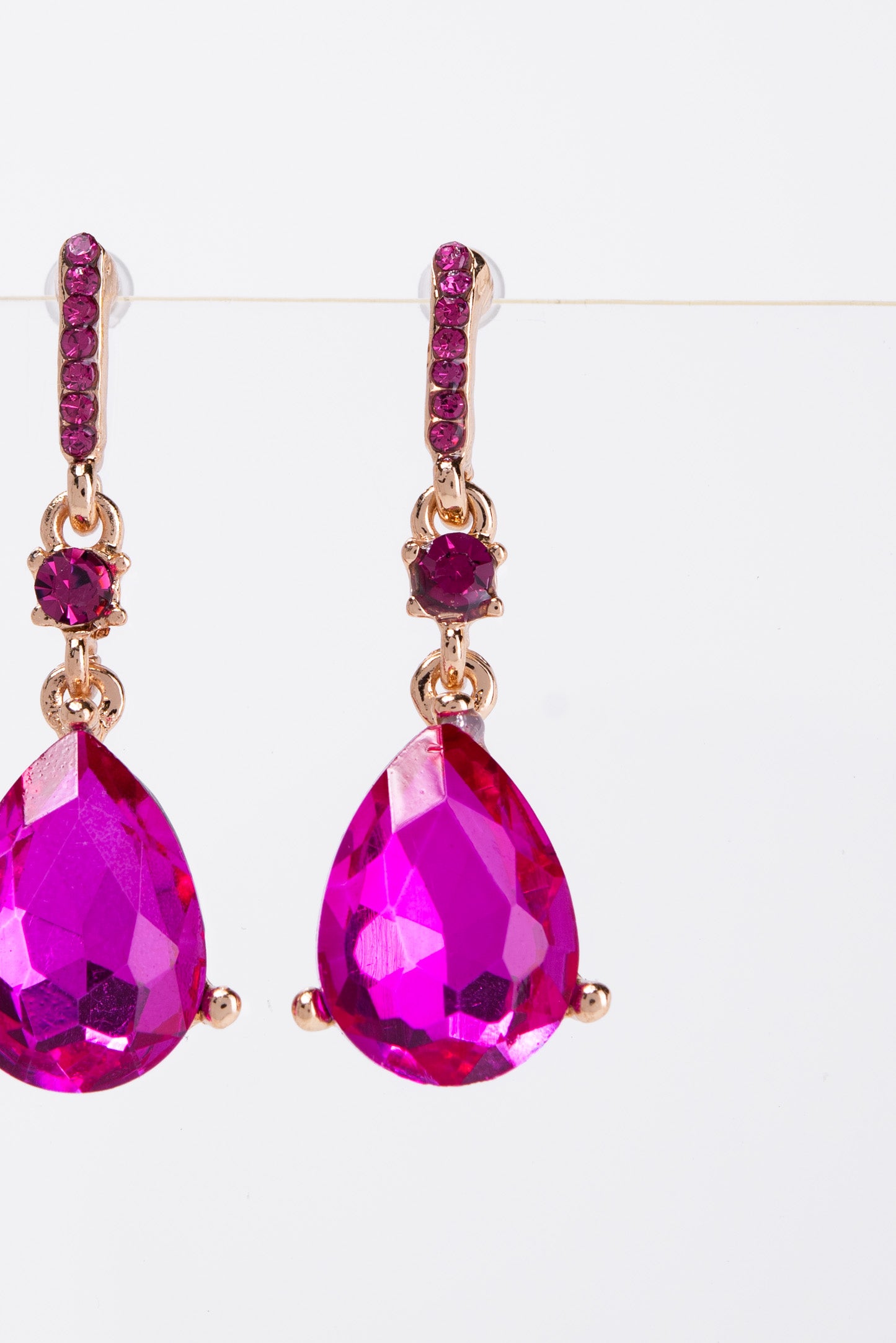 Callie Crystal Post 2 Tier Dangle Earrings