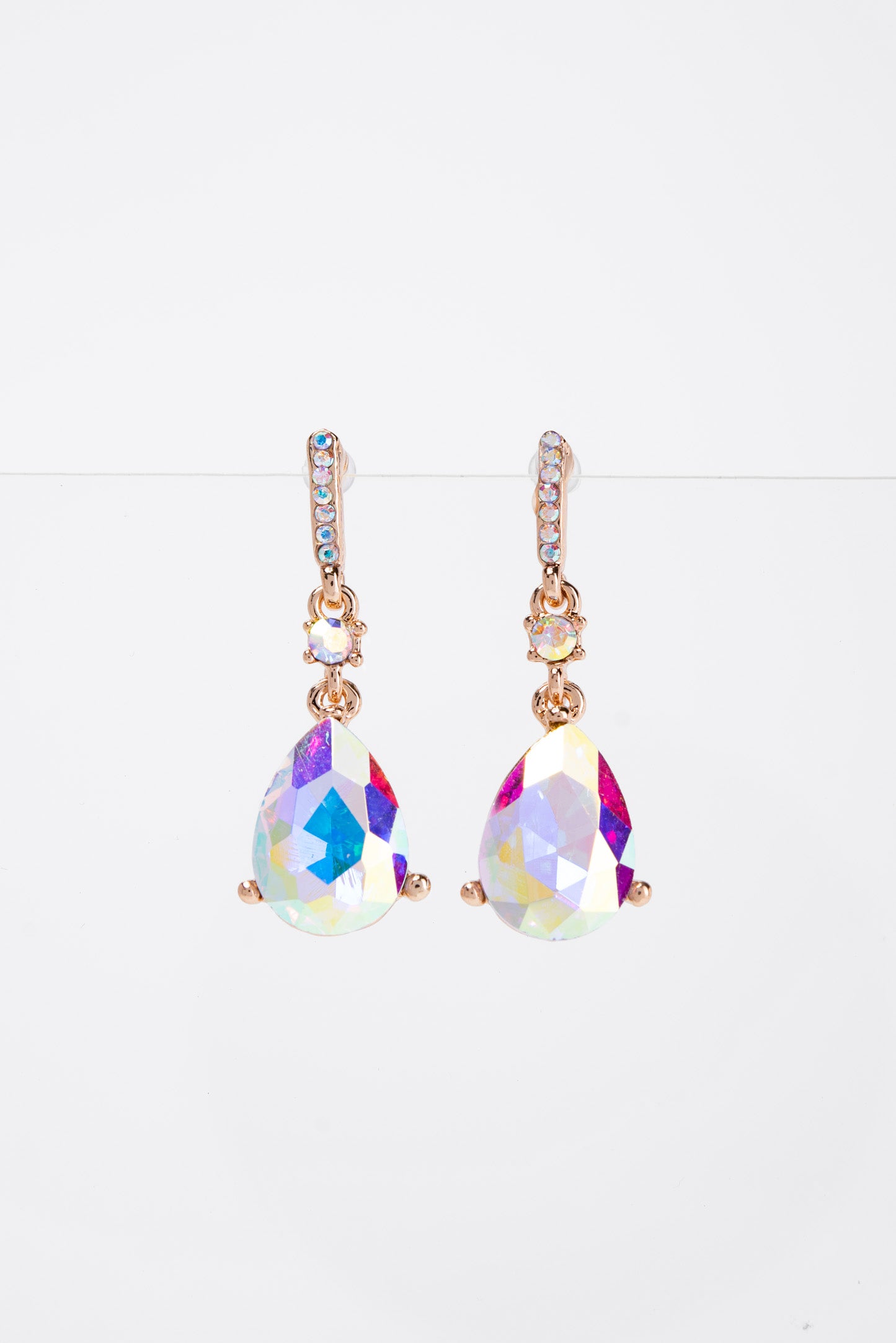 Callie Crystal Post 2 Tier Dangle Earrings