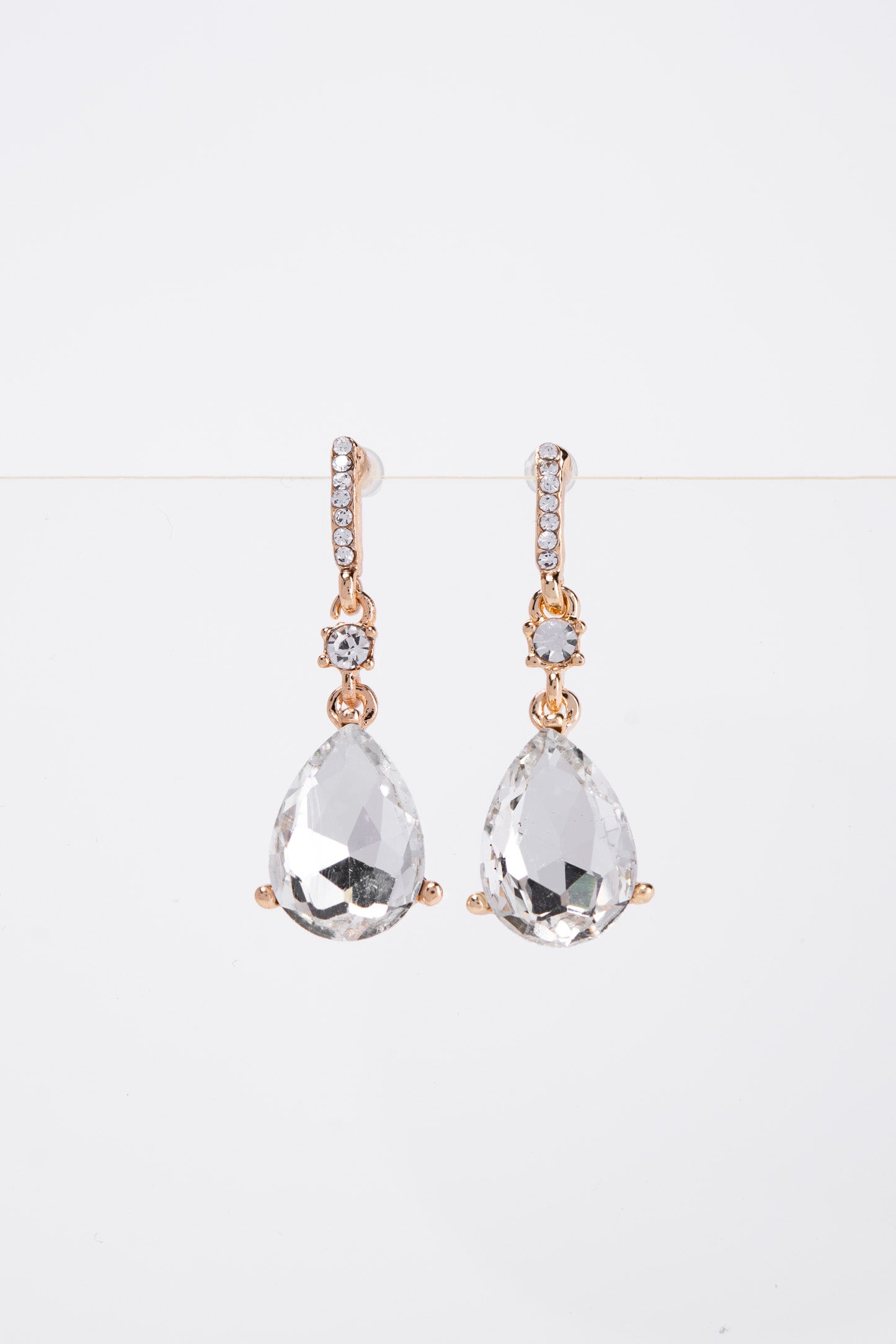 Callie Crystal Post 2 Tier Dangle Earrings