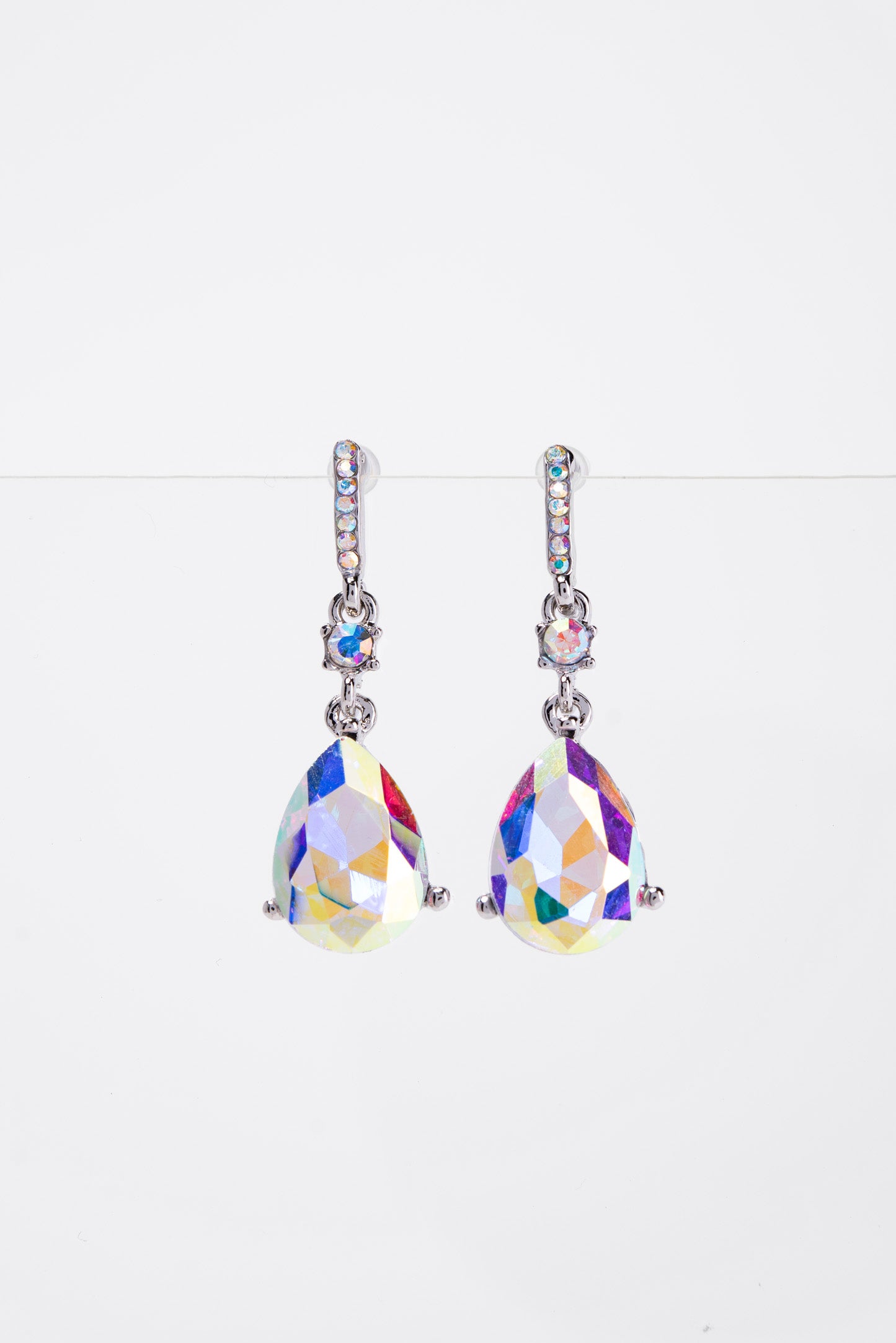 Callie Crystal Post 2 Tier Dangle Earrings