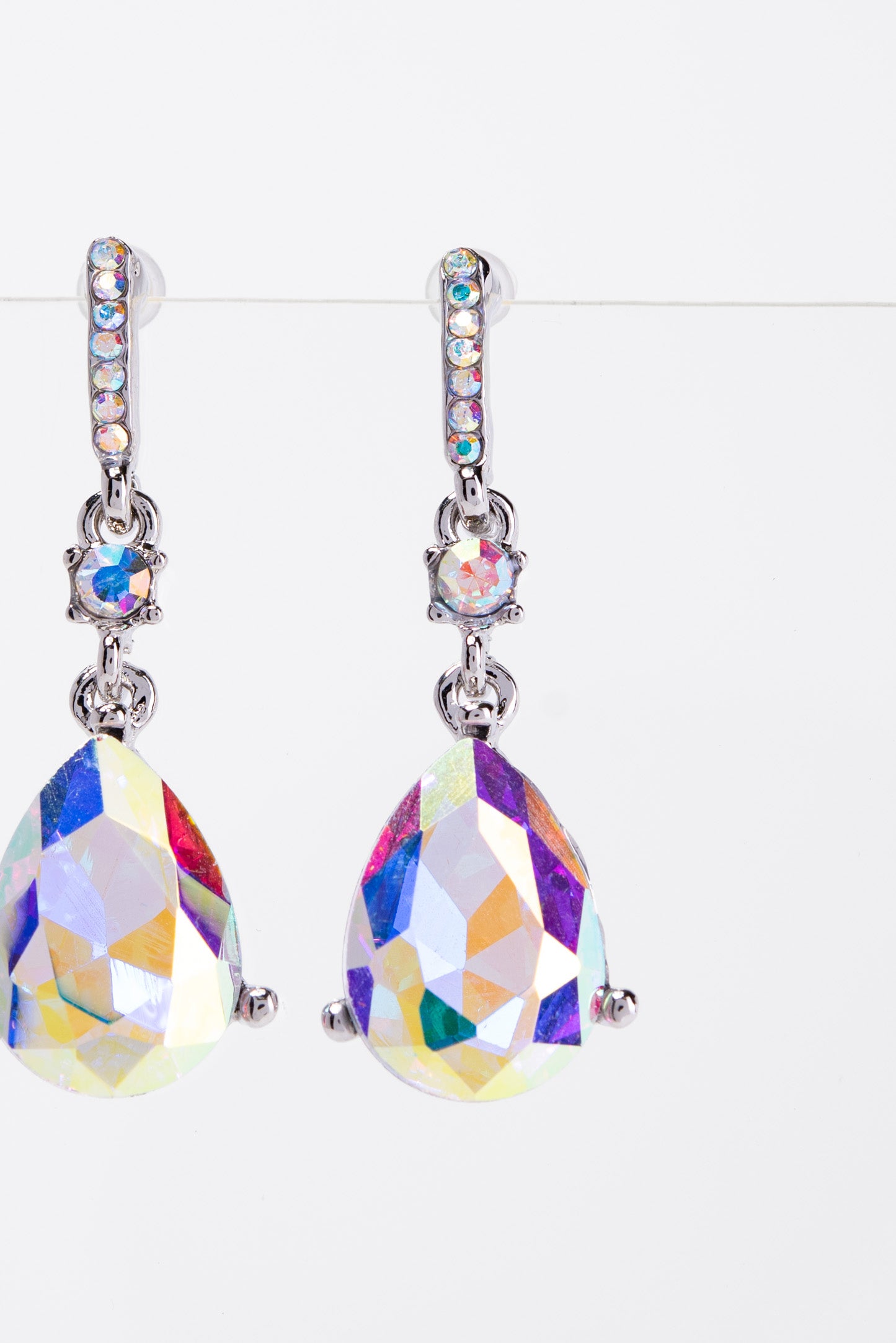 Callie Crystal Post 2 Tier Dangle Earrings