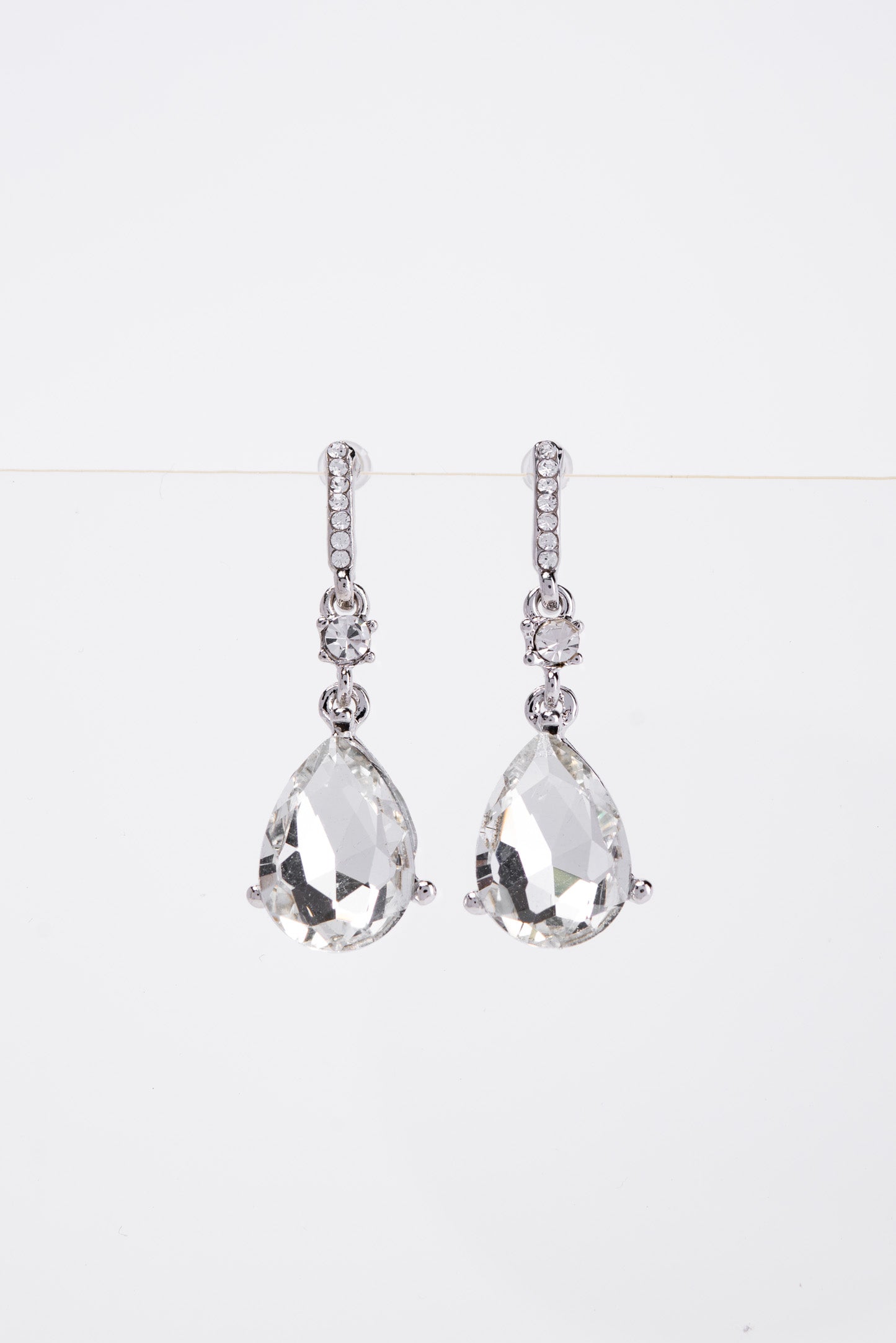 Callie Crystal Post 2 Tier Dangle Earrings