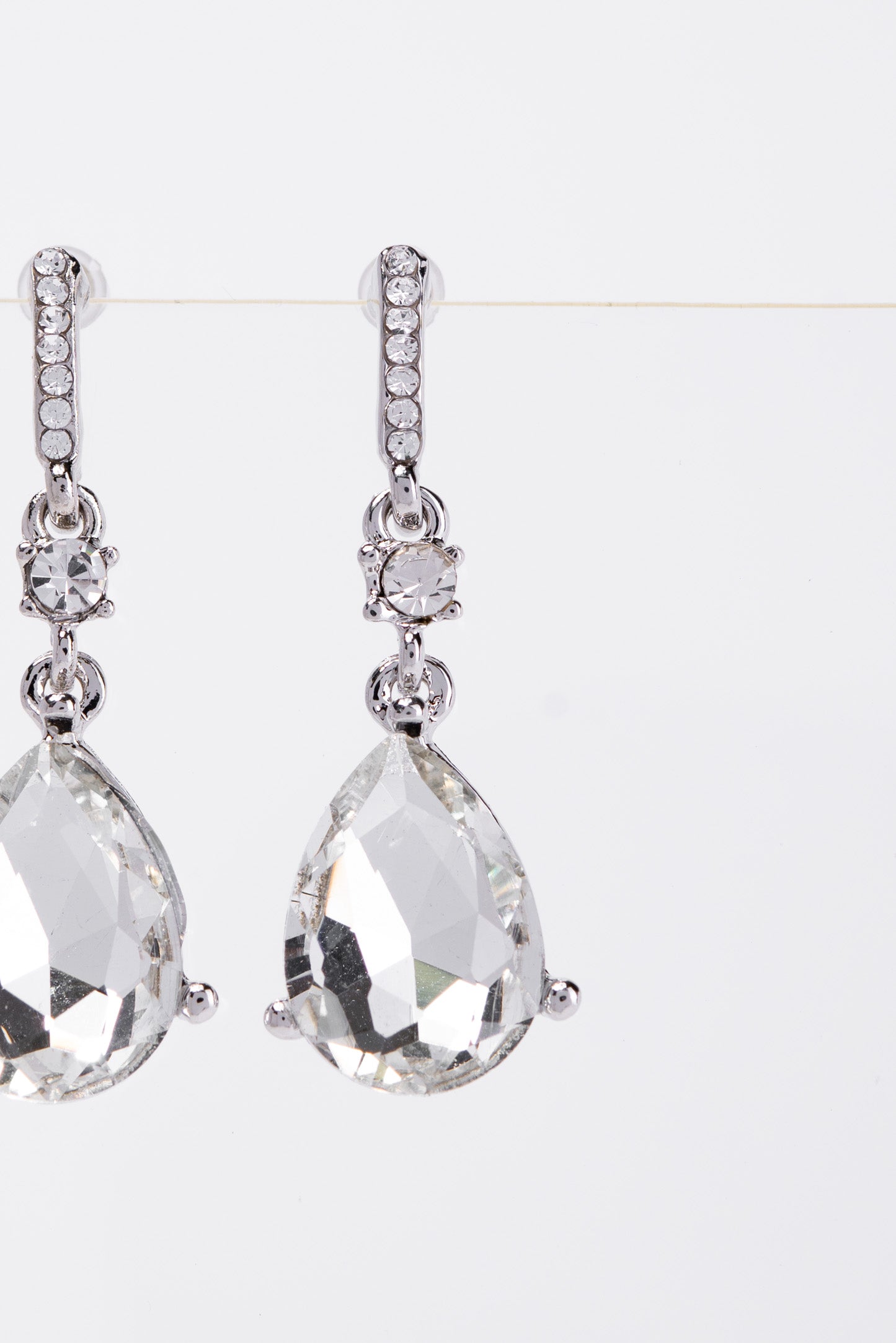 Callie Crystal Post 2 Tier Dangle Earrings