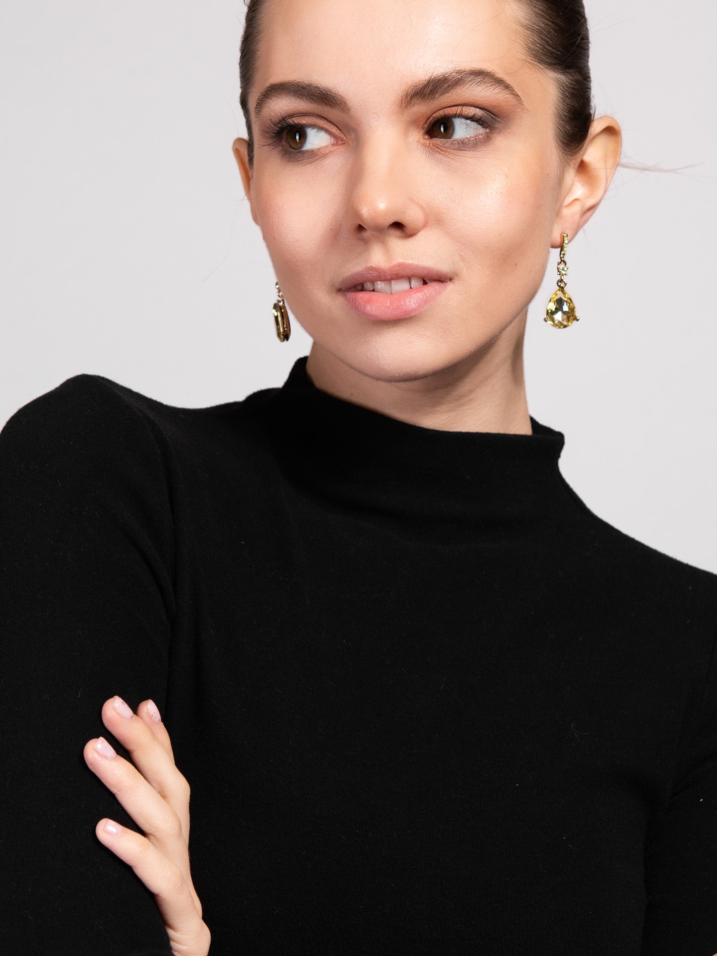 Callie Crystal Post 2 Tier Dangle Earrings