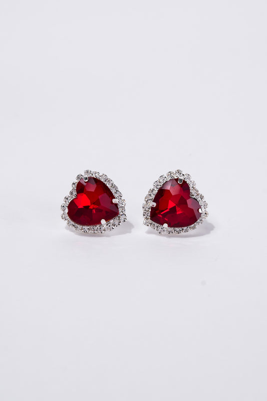 Rosalie Valentine's Day Heart Gemstone Drop Earrings