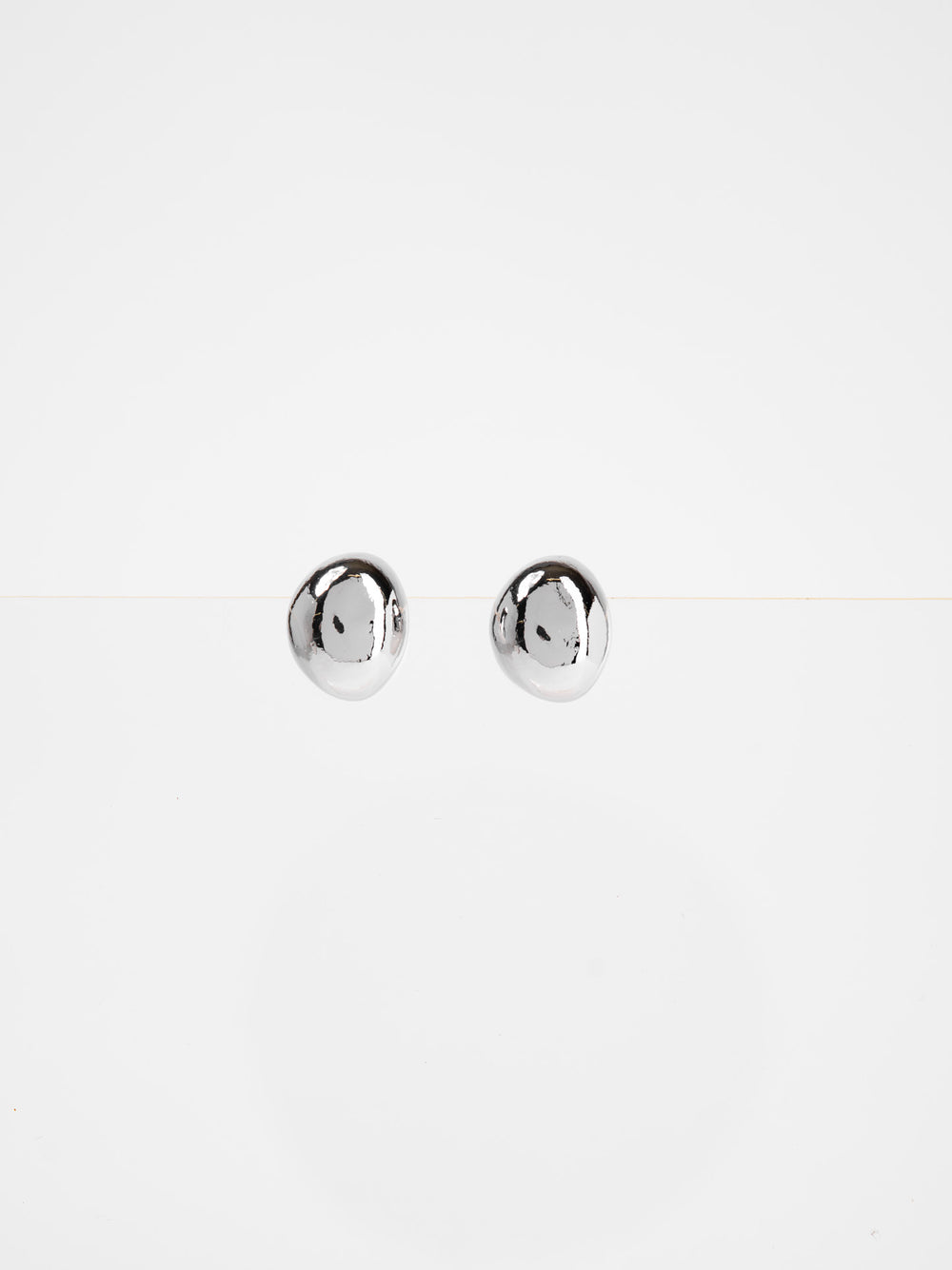 Sage Small Raindrop Stud Earrings | Silver