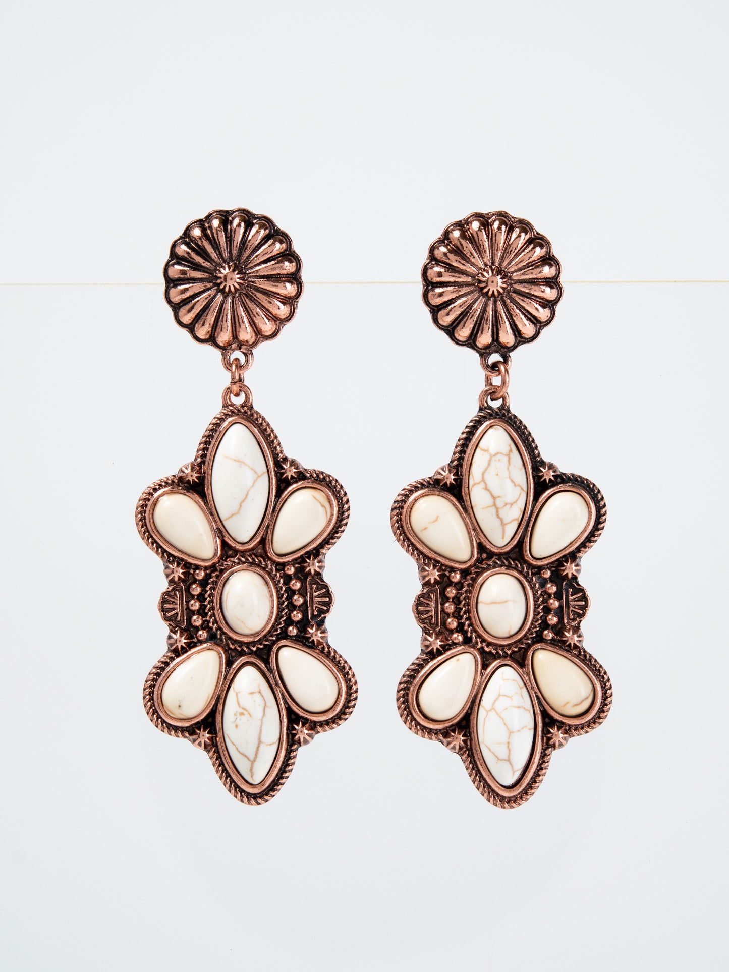 Bridget Western Concho Dangle Earrings