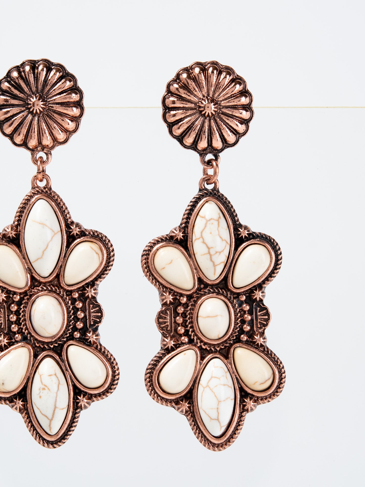 Bridget Western Concho Dangle Earrings