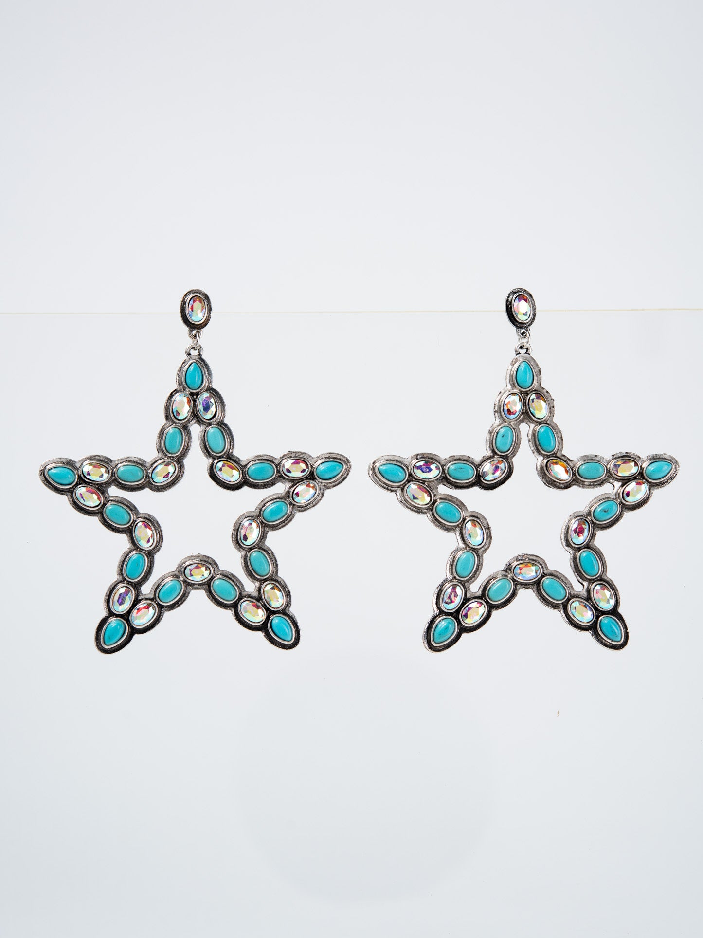 Clarke Large Western Star Dangle Earrings