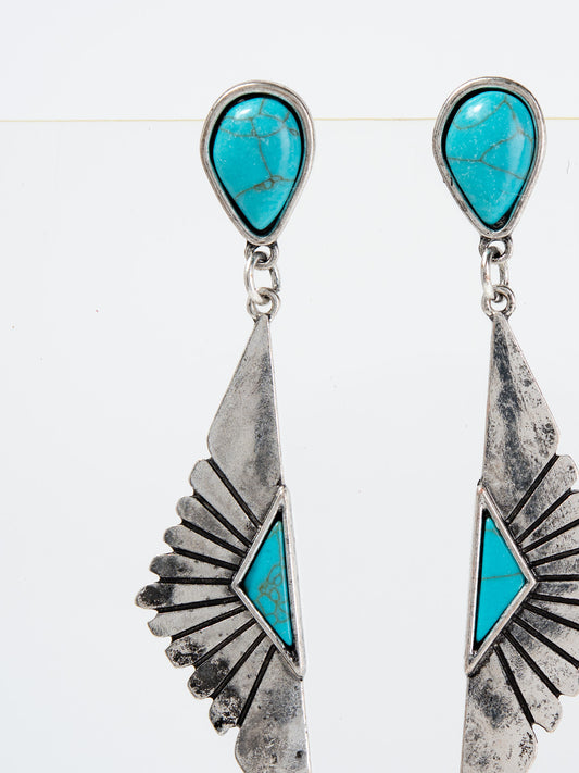 Annabelle Western Fan Dangle Earrings