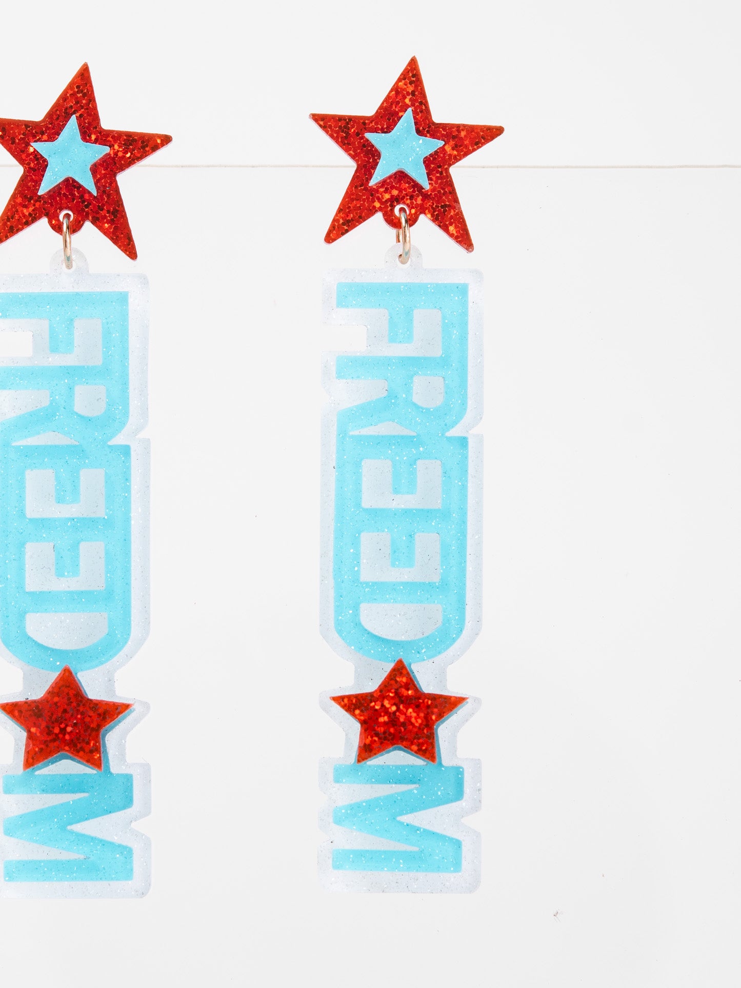 Bella Patriotic Freedom Post Dangle Earrings