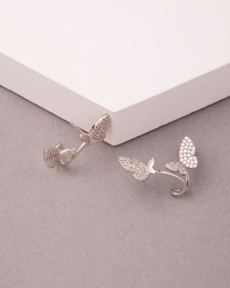 Linda Gold plated Double Butterfly Earrings