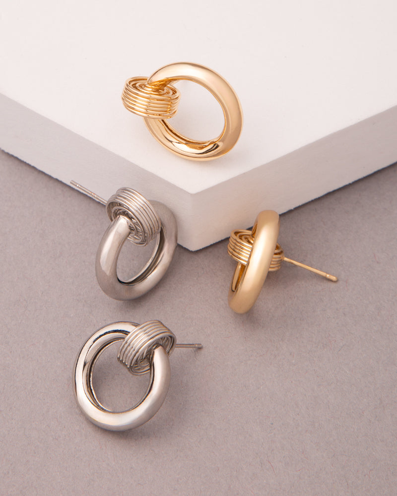 Cindy Gold Plated Door Knocker Earrings