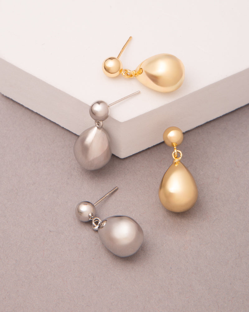 Lindsey Gold plated Chunky Teardrop Post Earrings