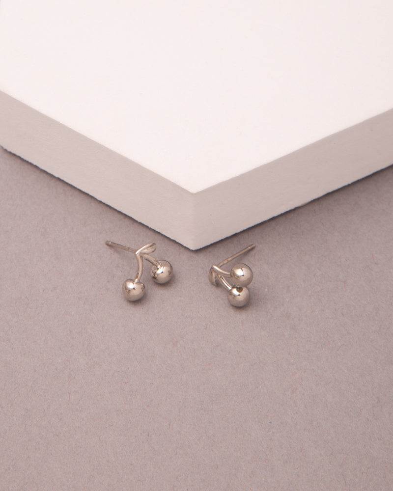 Holly Gold Plated Polished Cherry Post Earrings