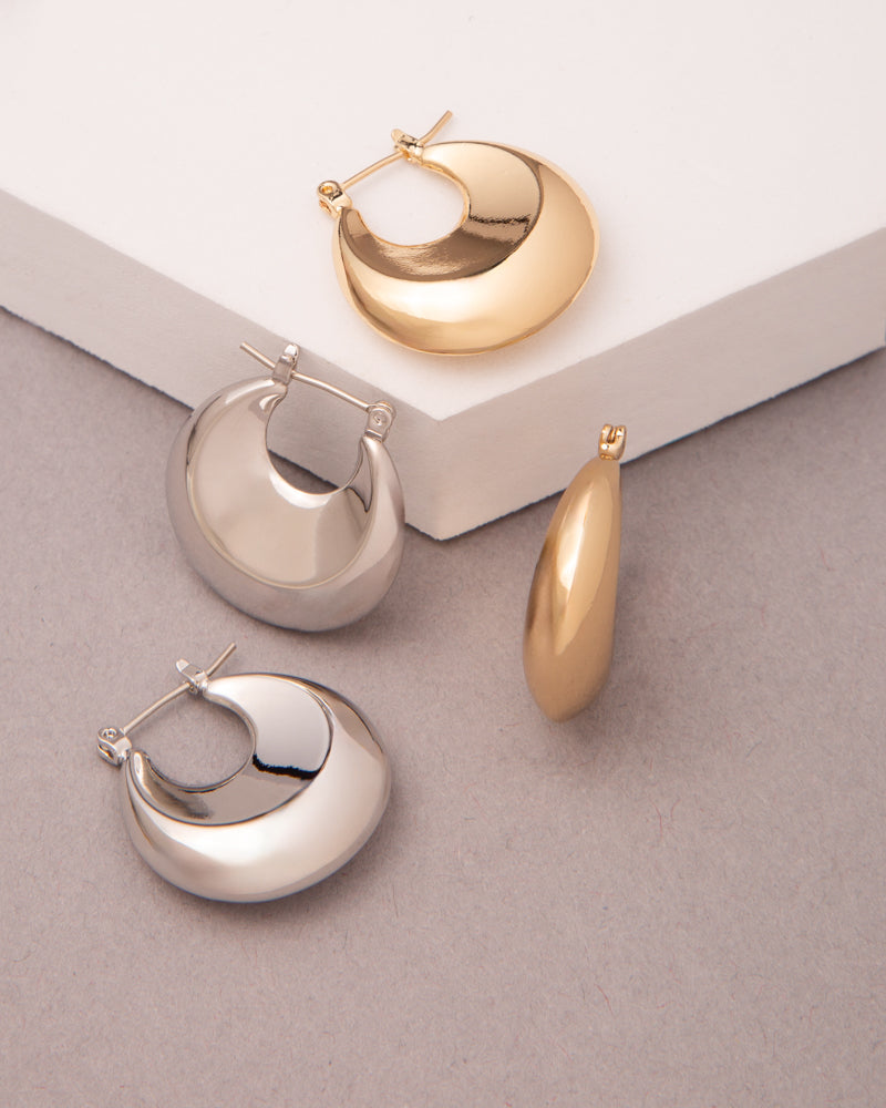 Heidi Gold Plated Chunky Hoop Earrings