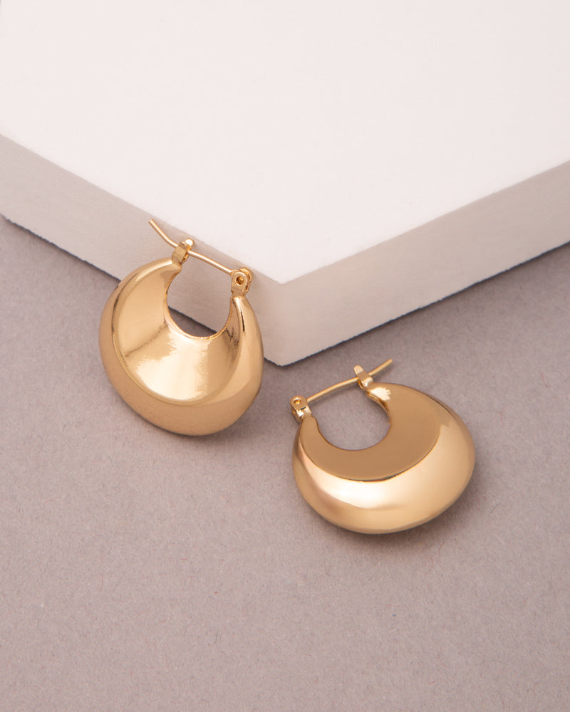 Heidi Gold Plated Chunky Hoop Earrings | Gold