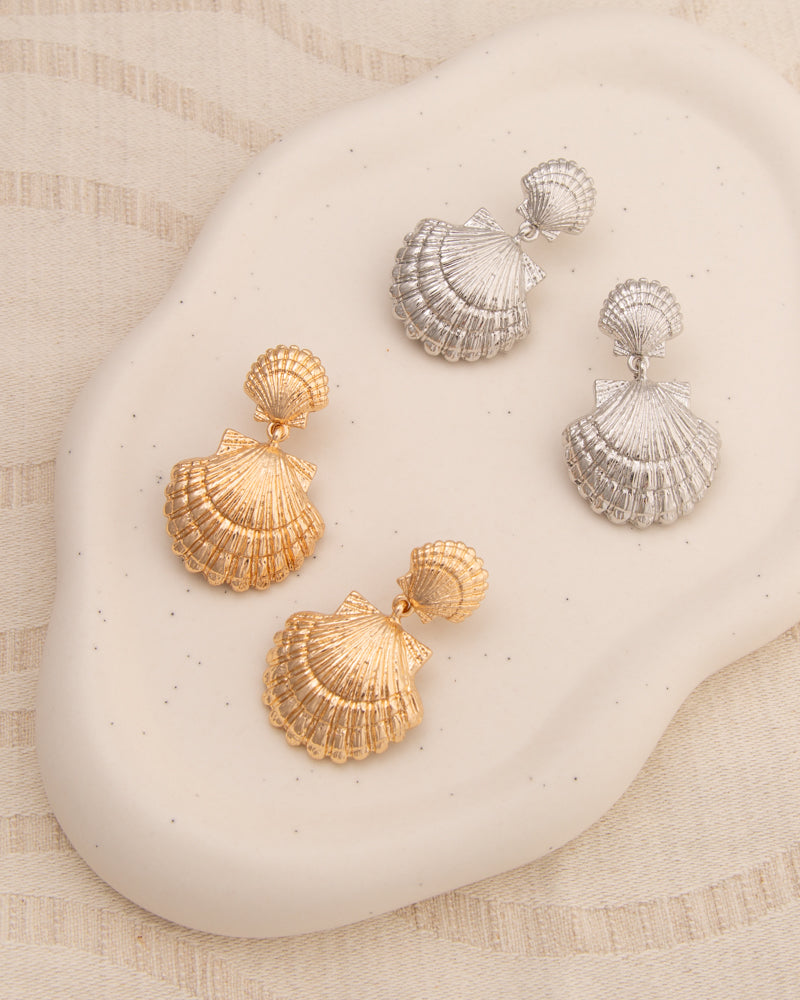 Nina Seashell Post Dangle Earrings
